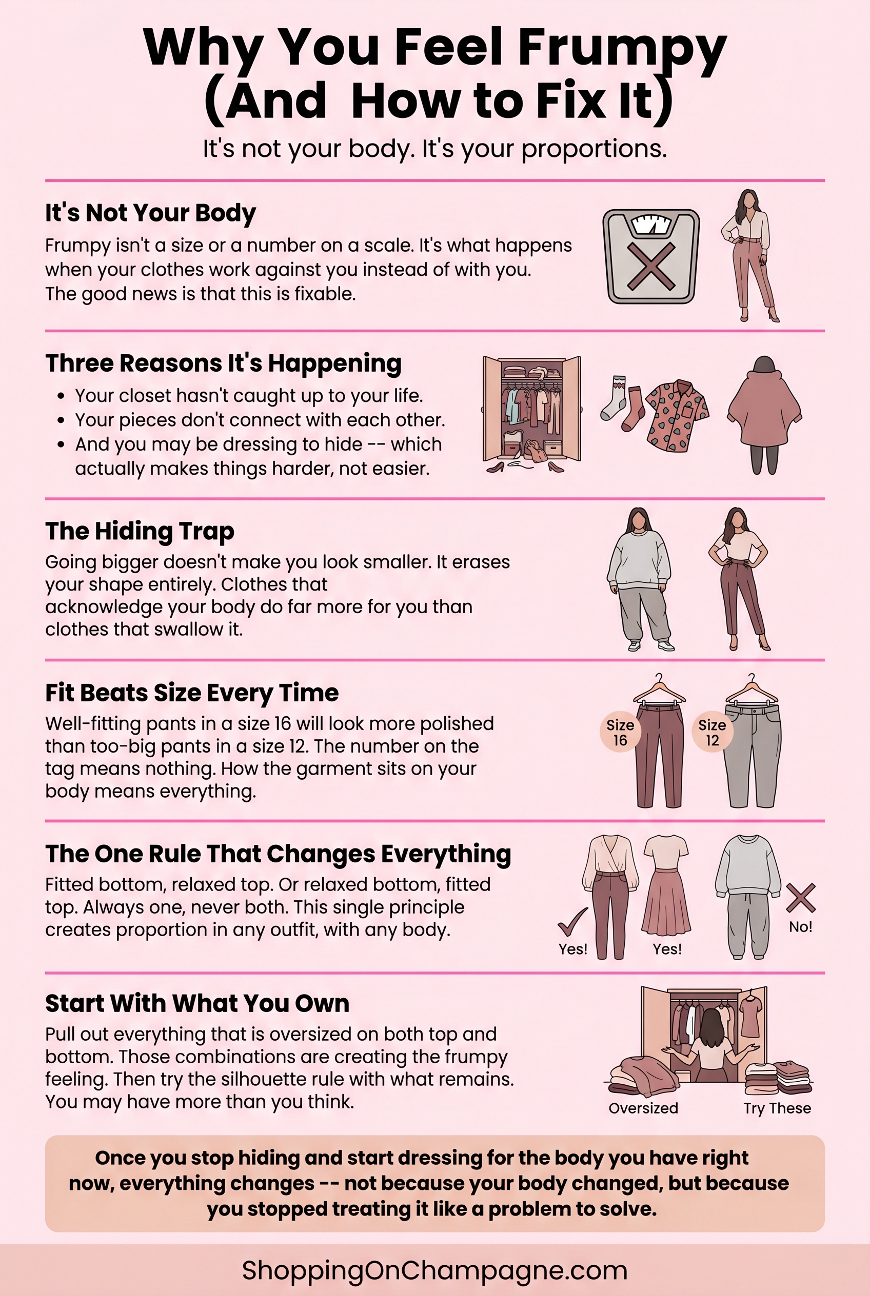 Why You Feel Frumpy Over 50 And How to Fix it Infographic