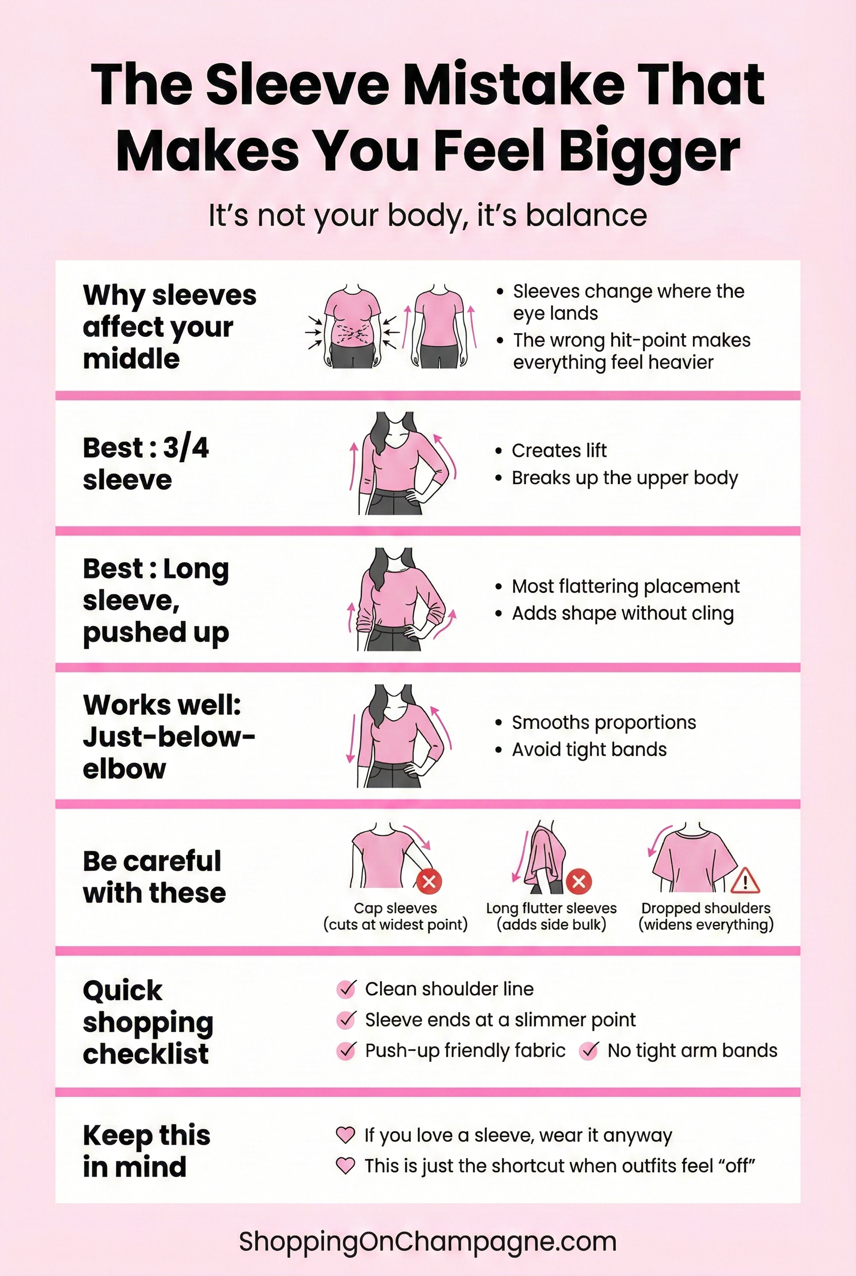 Sleeve Mistakes that Make You Feel Bigger Infographic