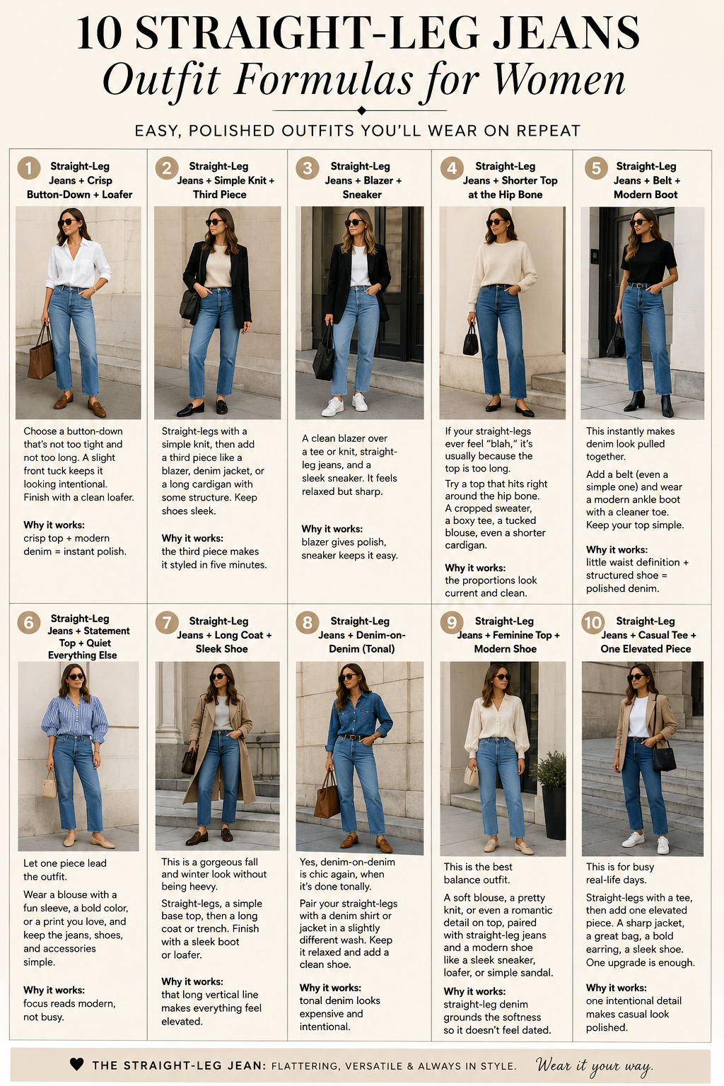 Straight Leg Jeans Outfit Inspiration
