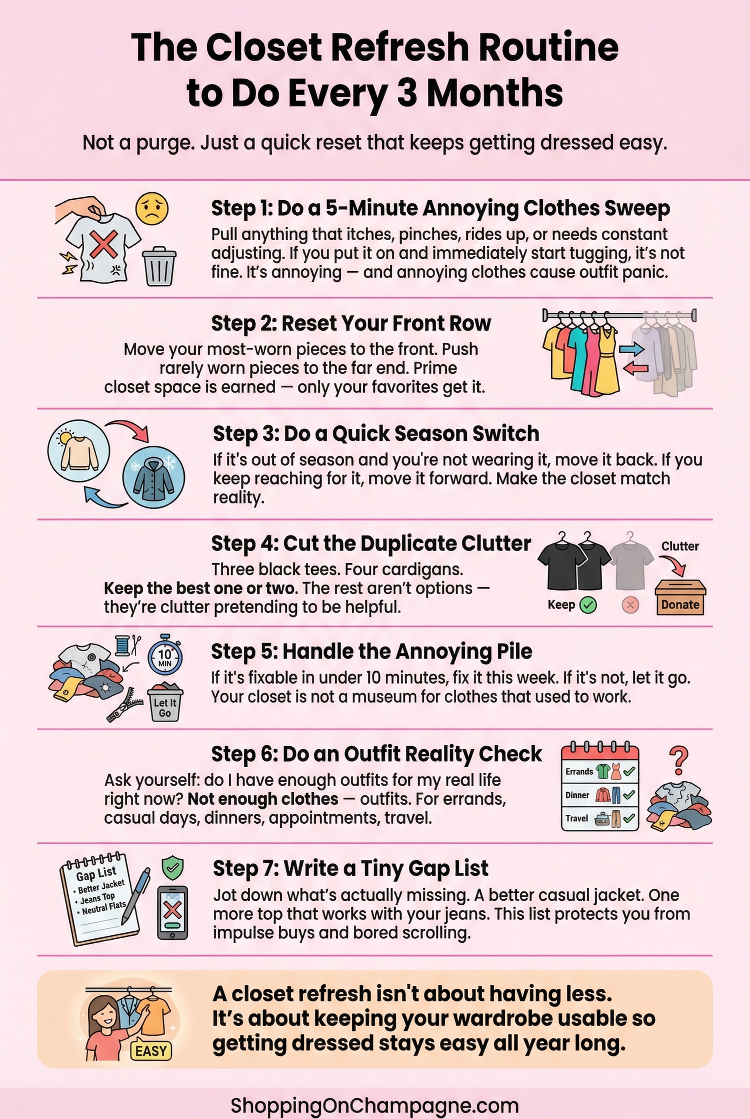 The Closet Refresh Routine to Do Every 3 Months — Shopping on Champagne