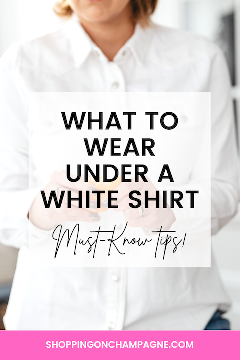 What should never be worn under a white shirt/blouse (apart from a