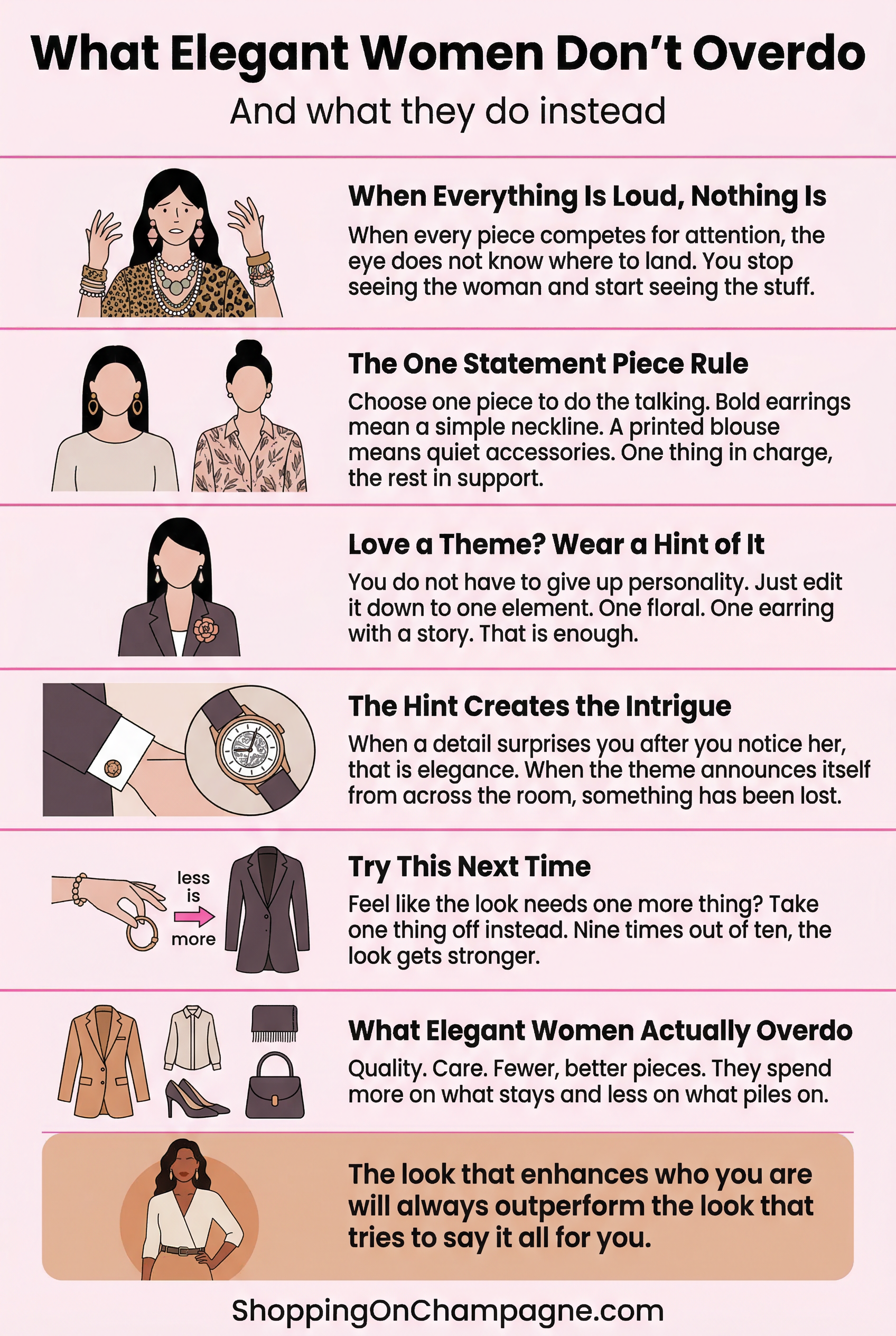 What Elegant Women Don't Do, And What They Do Instead Infographic
