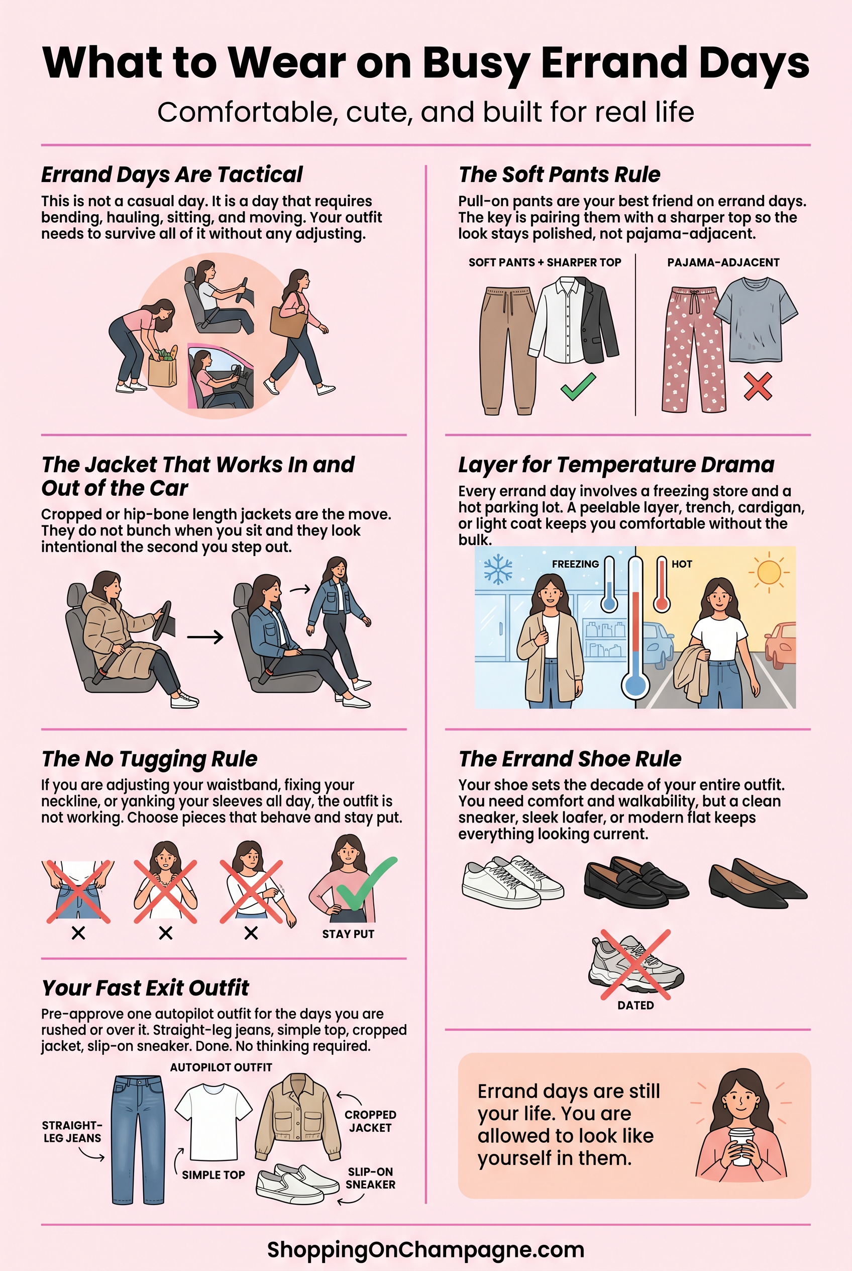 What to Wear on Errand Days: Easy Outfit Formulas that Work