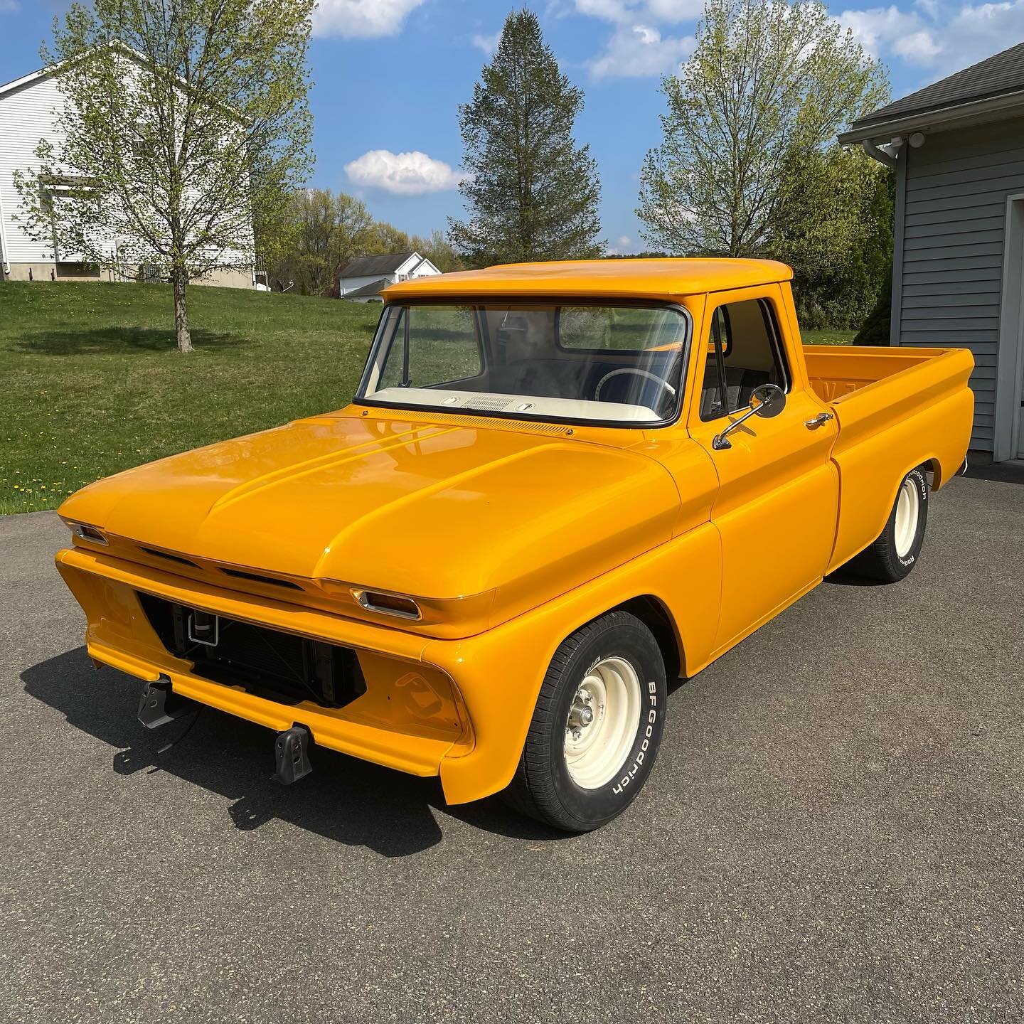 Out in the sun under its own power&hellip; ah sweet daylight 
&bull;
&bull;
&bull;
#haulingwhilehaulingass #process #processoverproduct #onemanbuild #chevy #chevytrucks #c10 #classiccars #66c10 #c10trucks #c10nation #restoration #classictrucks #built