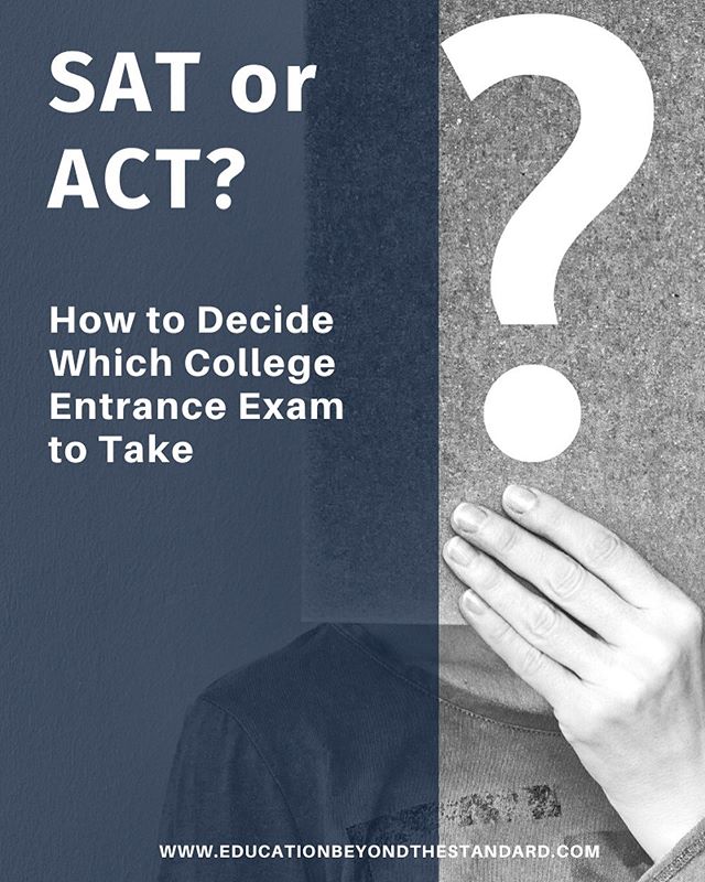 New blog post to help students decide whether to take the SAT or ACT. *
#satprep #actprep #testprep #collegeplanning #collegeprep #educationblog #teacherblogger #highschool #highschoolteacher #satoract #collegeadmissions #iloveteaching #tutoring #tea