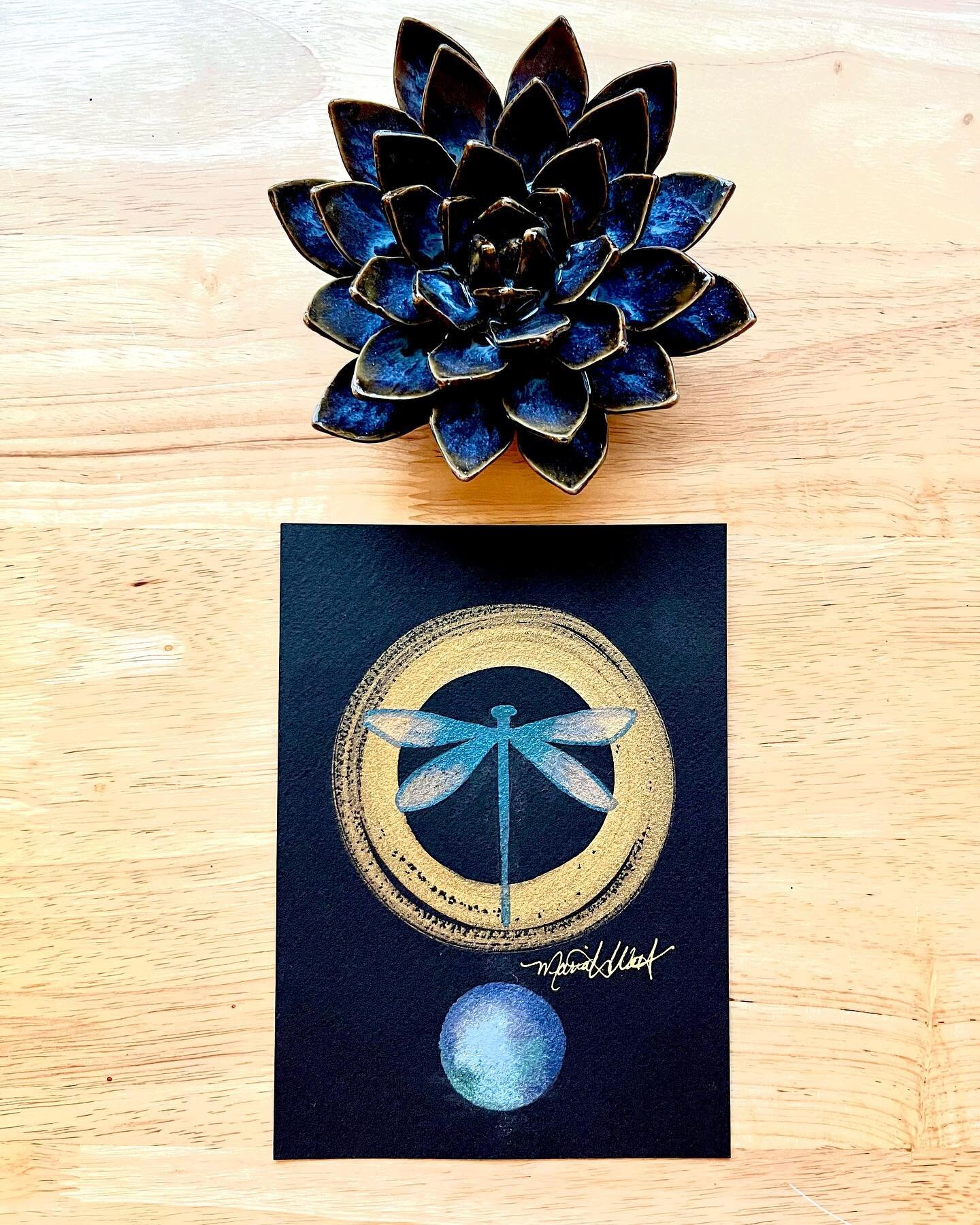 New art! 

Align. 

For those who are coming into alignment with their deepest truths. 

More photos in comments. 

Not listed on my website yet. 

$125 

5x7

Iuile handmade watercolors on black Legion watercolor paper. Shifting iridescent colors in