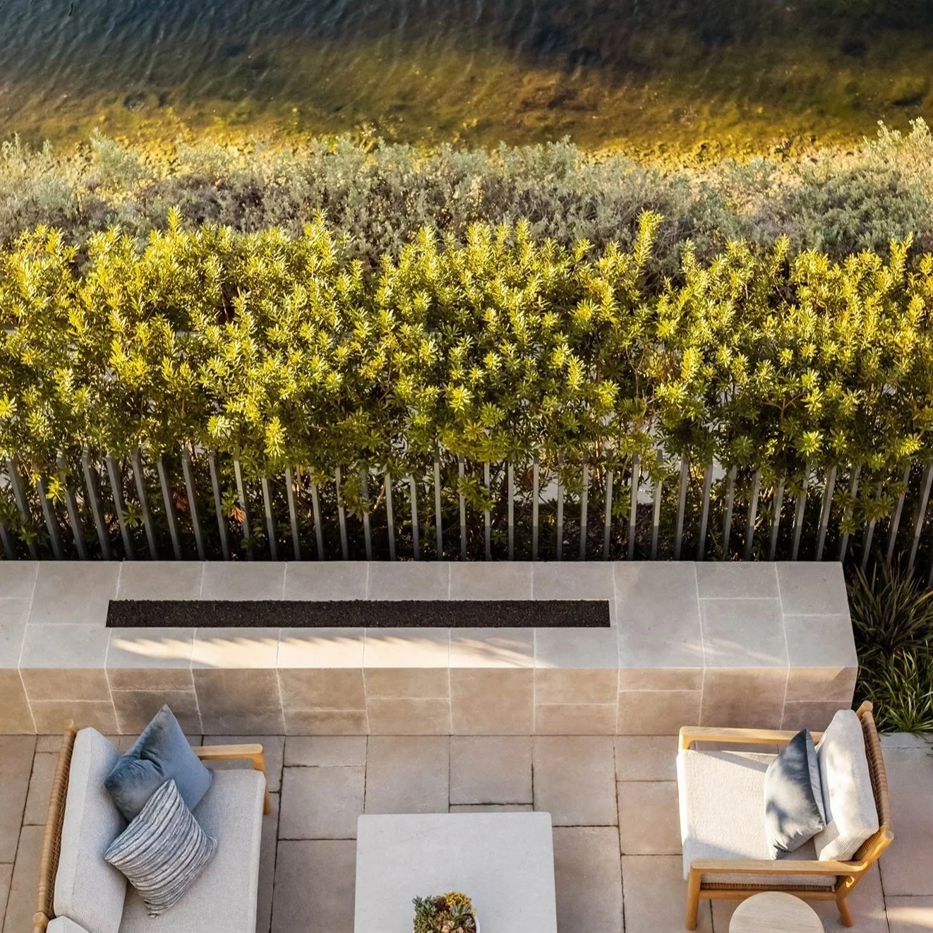 outdoor lounge venice canal house