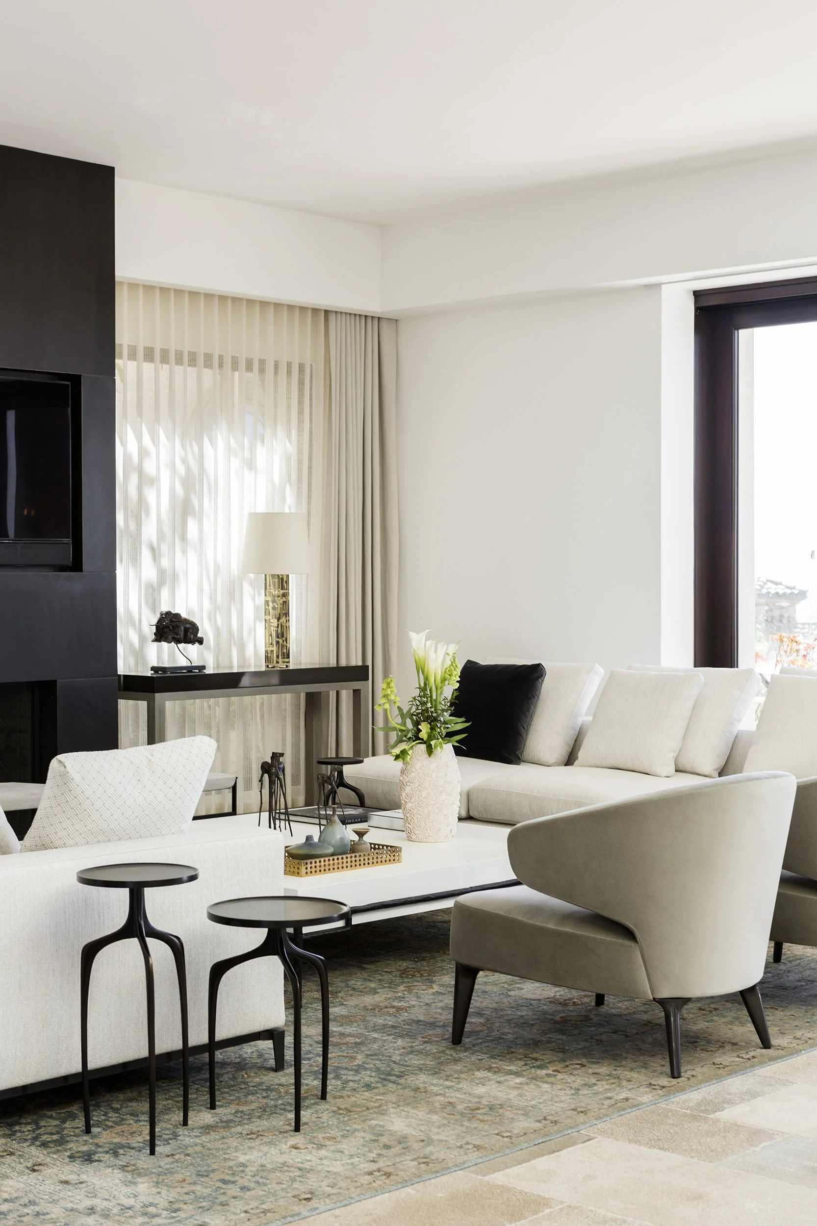 calm living room with neutral palette