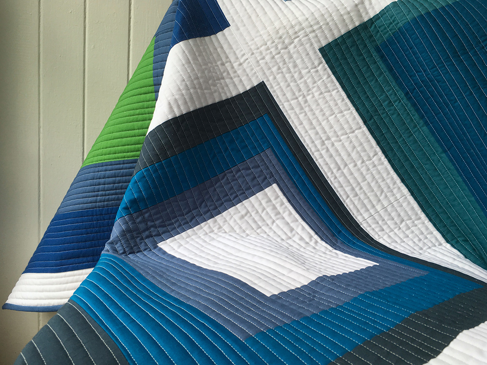 “Josef Albers–Homage to the Square,” a wall hanging or lap quilt