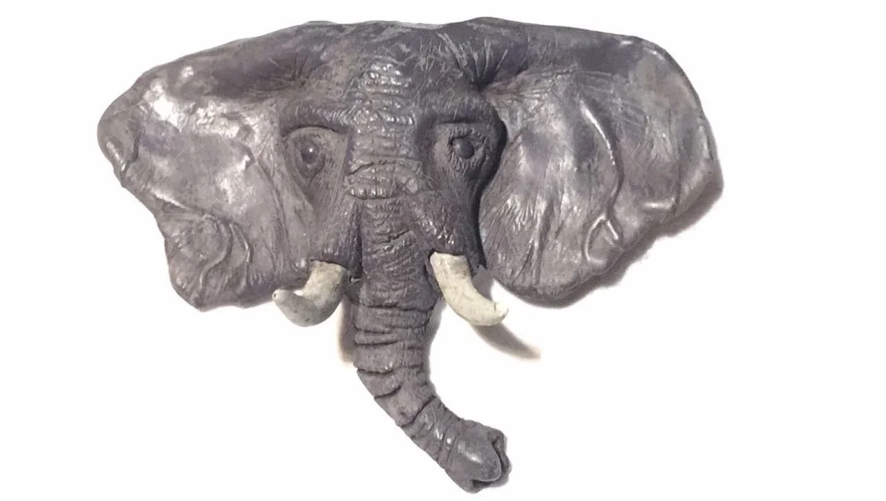 Finished Elephant Face Magnet