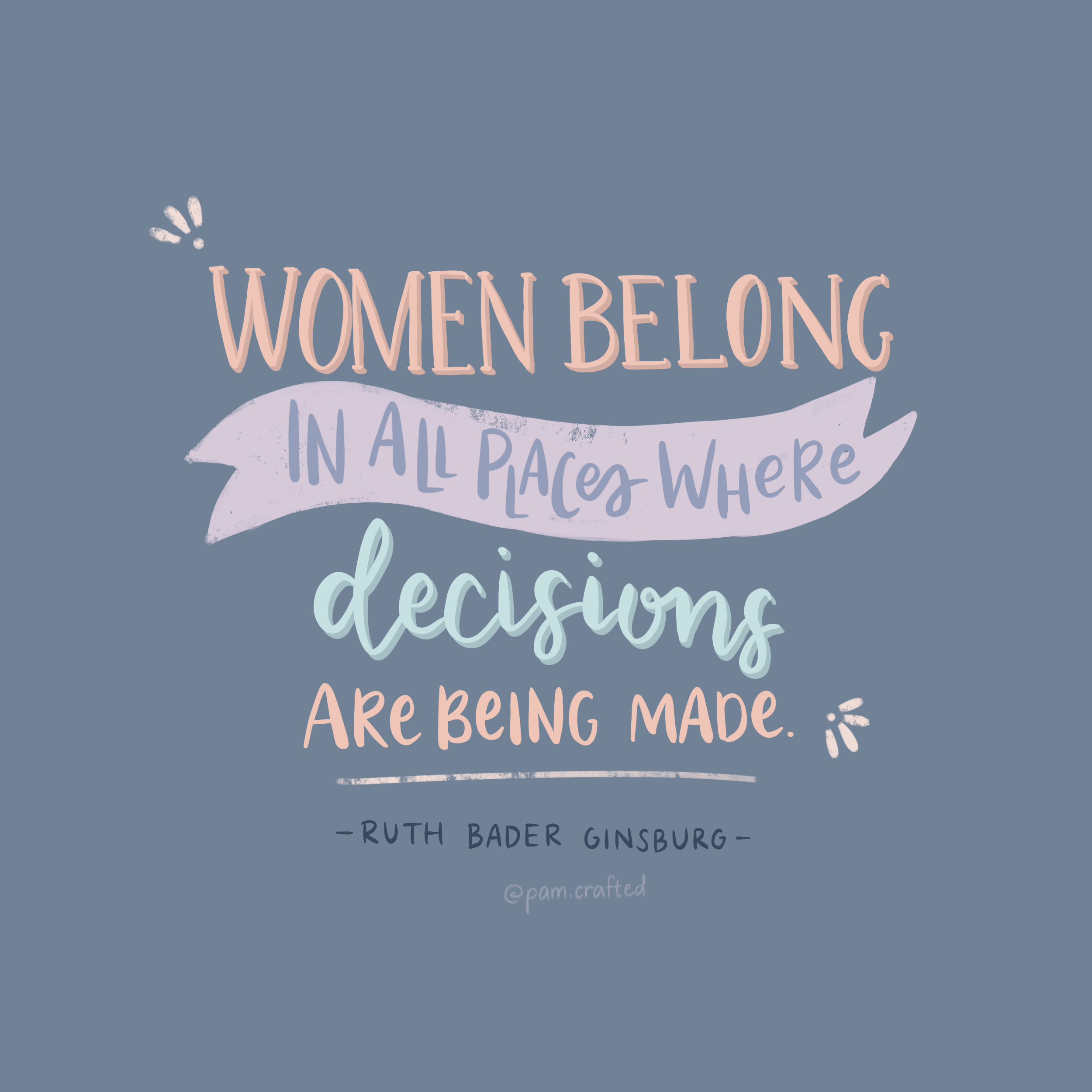 Ruth Bader Ginsburg Illustrated Quote