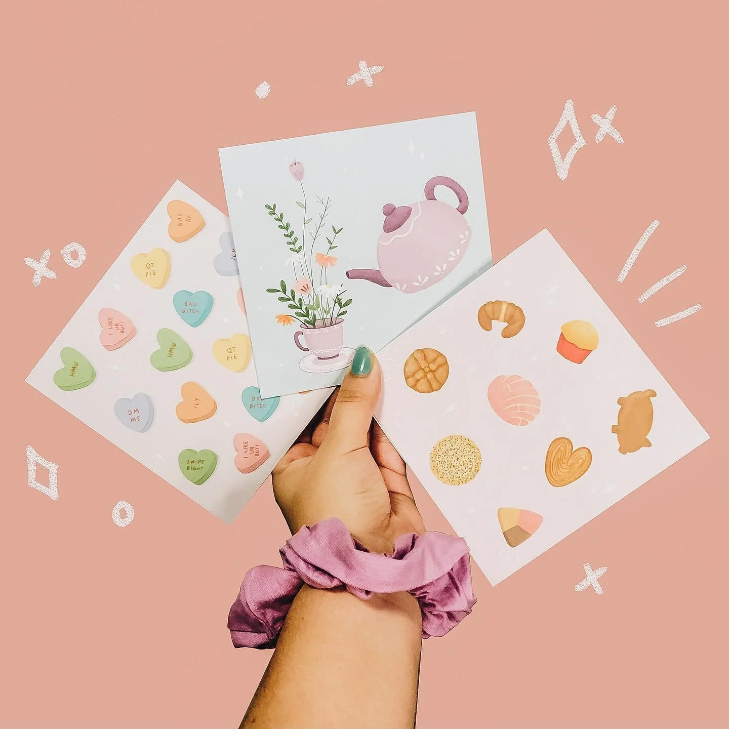 hey y&rsquo;all! happy friday &amp; cheers to the weekend! 💖

wanted to give y&rsquo;all a head ups that I&rsquo;ll be retiring these cutie square cards soon to make room for new &amp; improved things! these designs may come back later or but probab