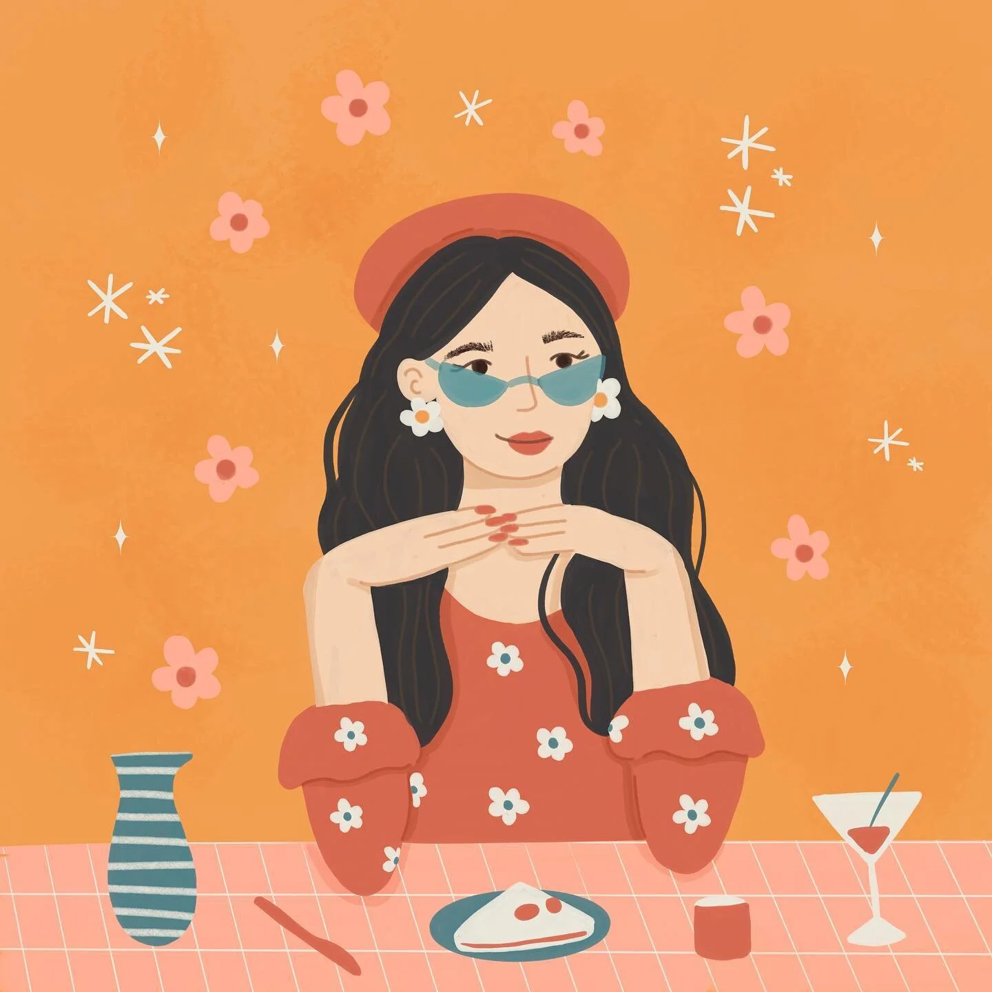 wishing I was at a cafe wearing a chic outfit like this gal from @charlyclements #dtiys &hearts;️

luckily this week is a 3 day week for me, so lots of cute outfits and cafe exploring in my weekend plans! 💃🏻 
.
.
.
.
.
 #charlyclements #procreate #