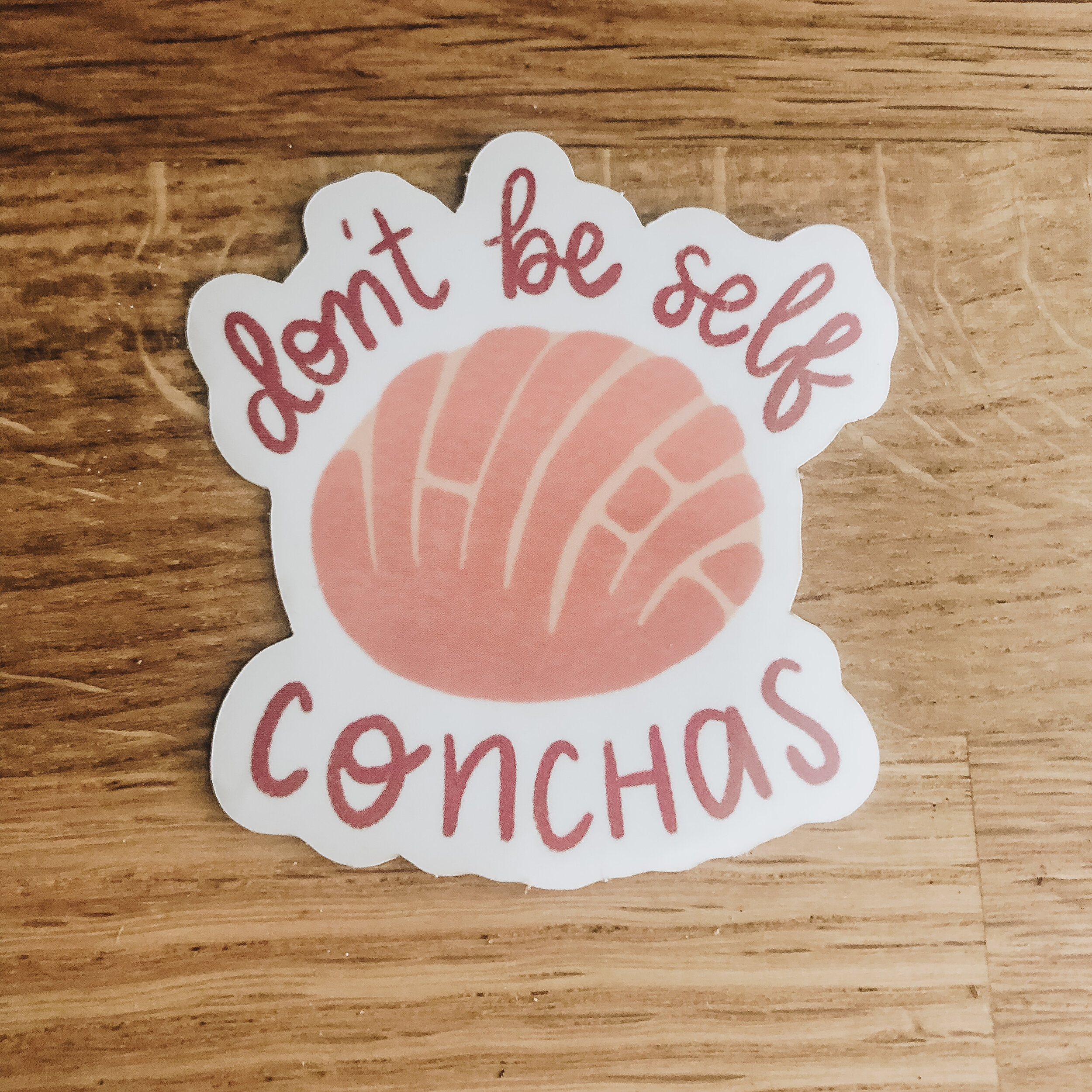 Don't Be Self Conchas | Cute Illustrated Latinx Sticker | Pan Dulce | Self-love Die-cut, Laptop, Waterbottle, Hydroflask, Waterproof Sticker