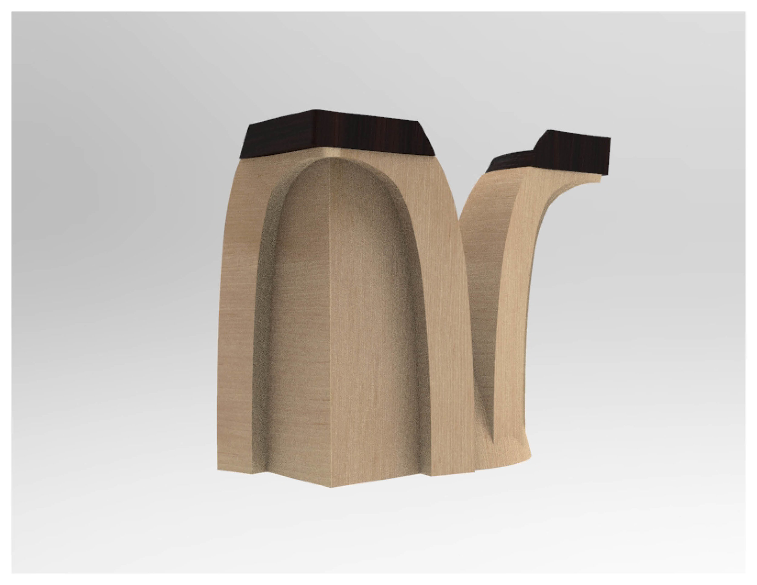 Stool Concept 3: Perspective View 2 (Constructed)
