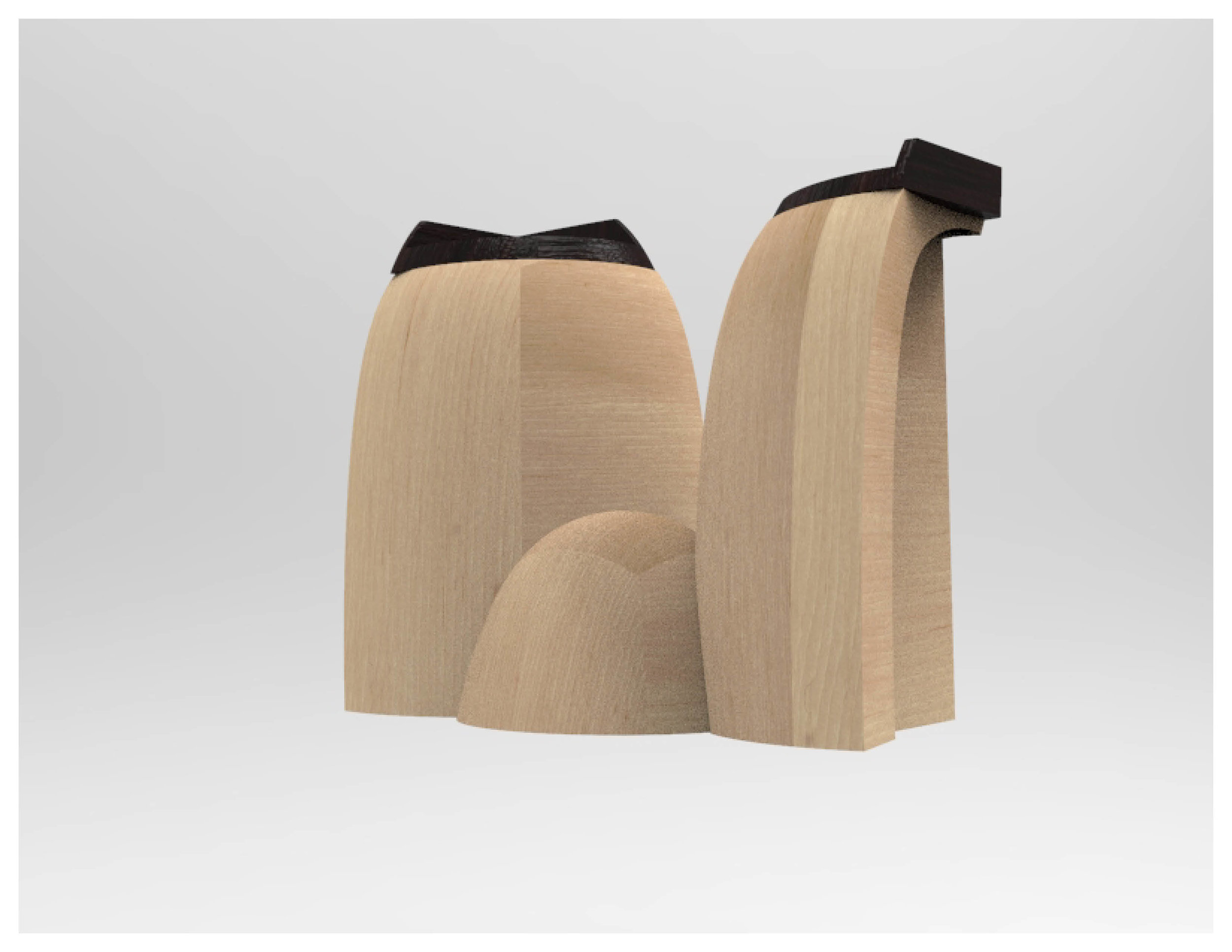 Stool Concept 3: Perspective View 3 (Constructed)