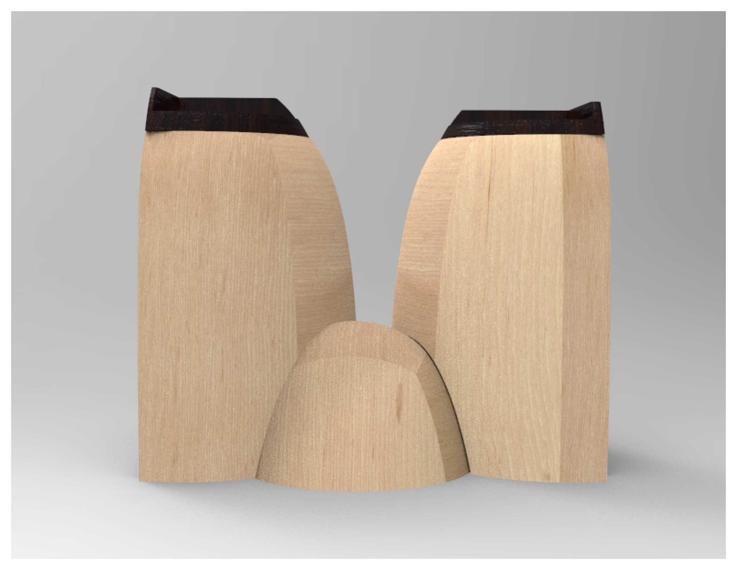 Stool Concept 3: Frontal View (Constructed)