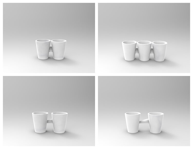 Rendered Shot Glass Forms