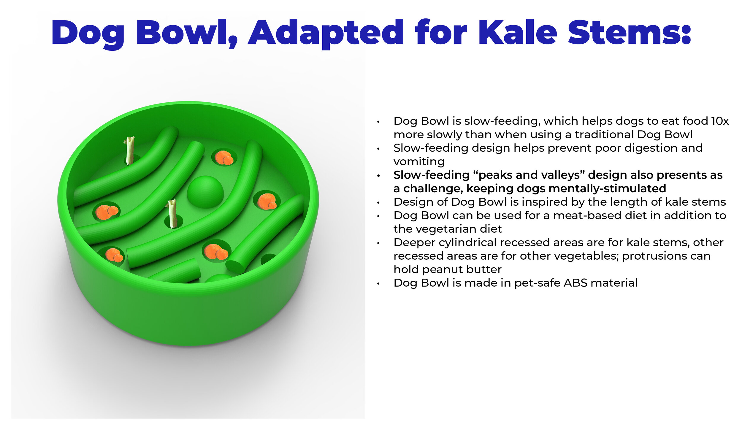 Dog Bowl, Adapted for Kale Stems, Final Rendering