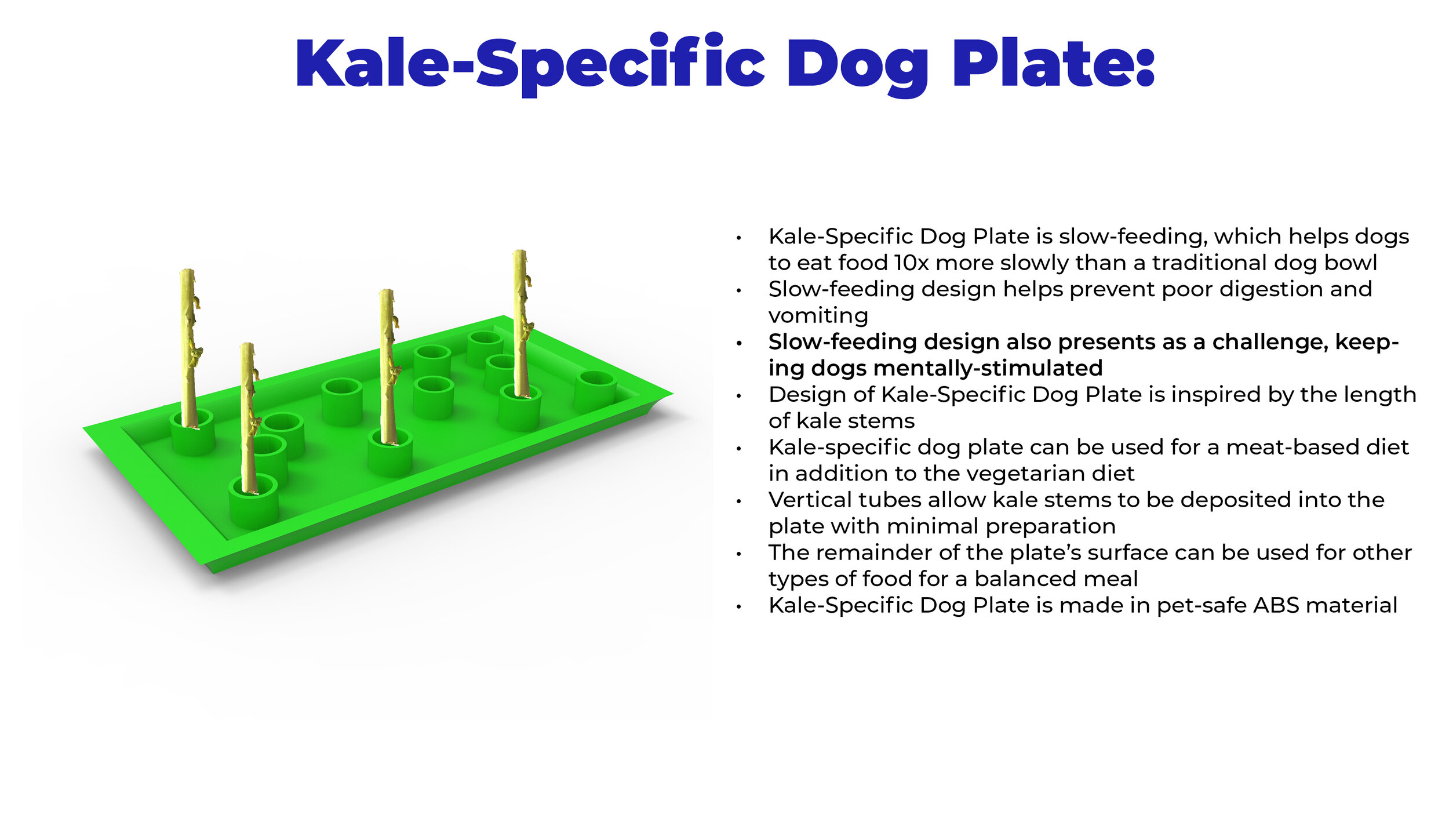 Kale-Specific Dog Plate, Final Rendering