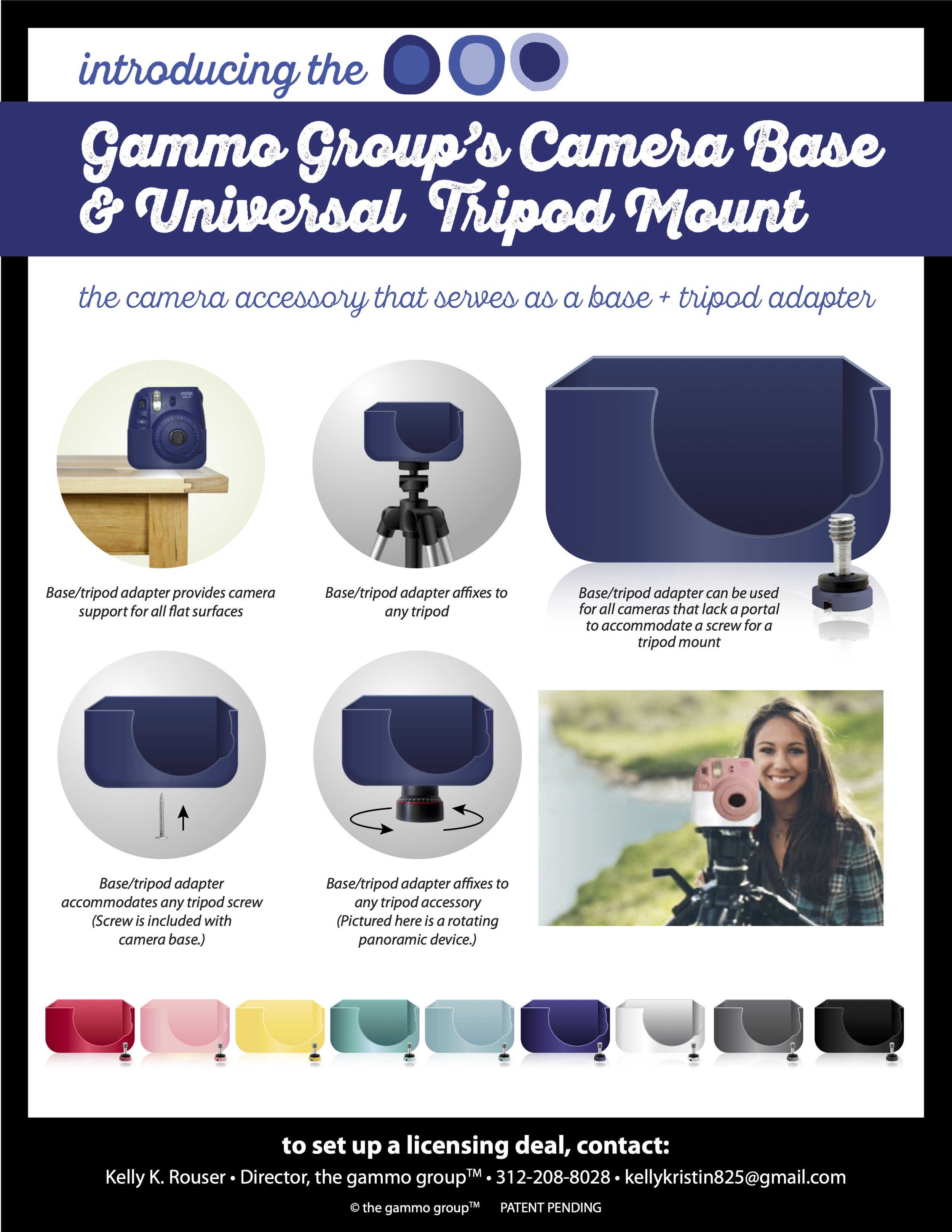 Sell Sheet for the Camera Base & Universal Tripod Mount