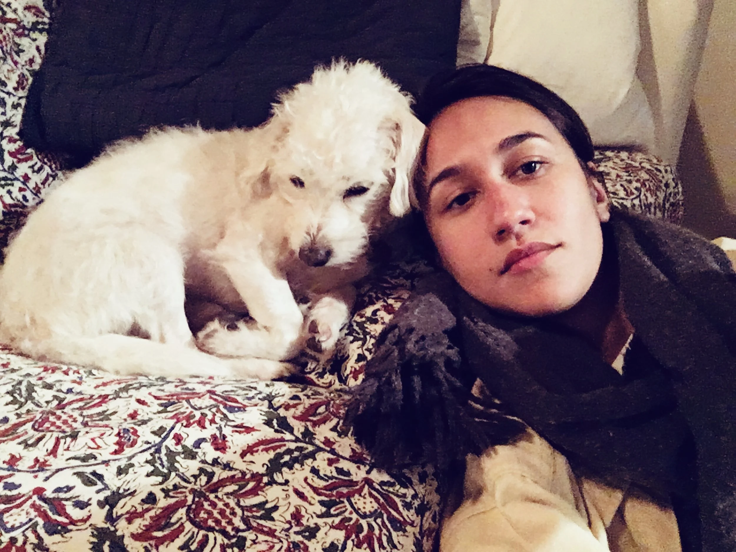 Our favorite designer, Amanda McGough with her (adorable) furry pal, Chepe