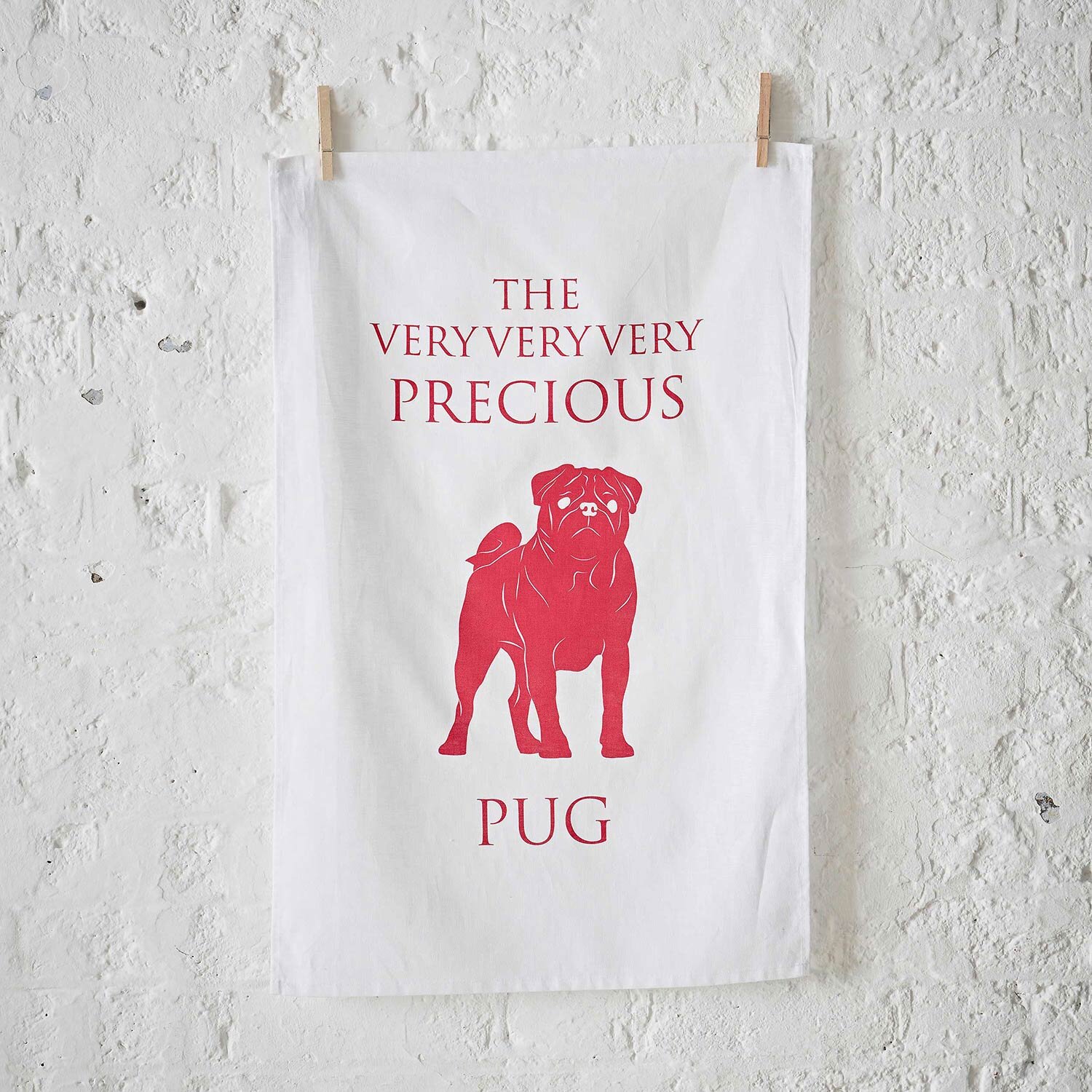 Pug Tea Towel - Pug Gift - Pug Birthday