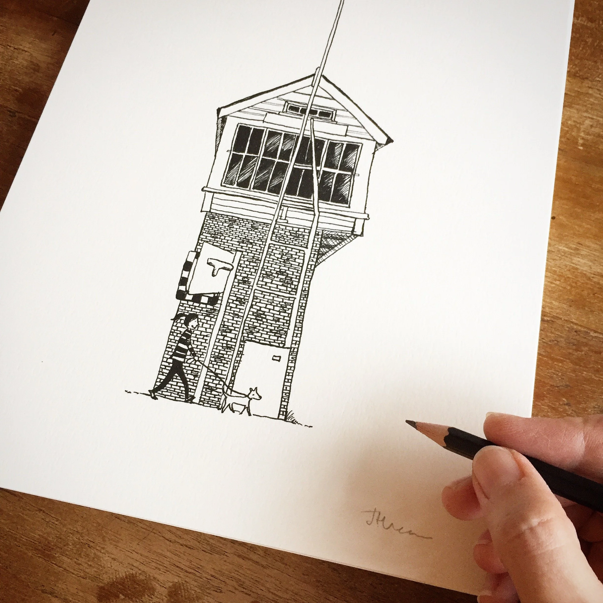 Highams Park, East London Signal box art print