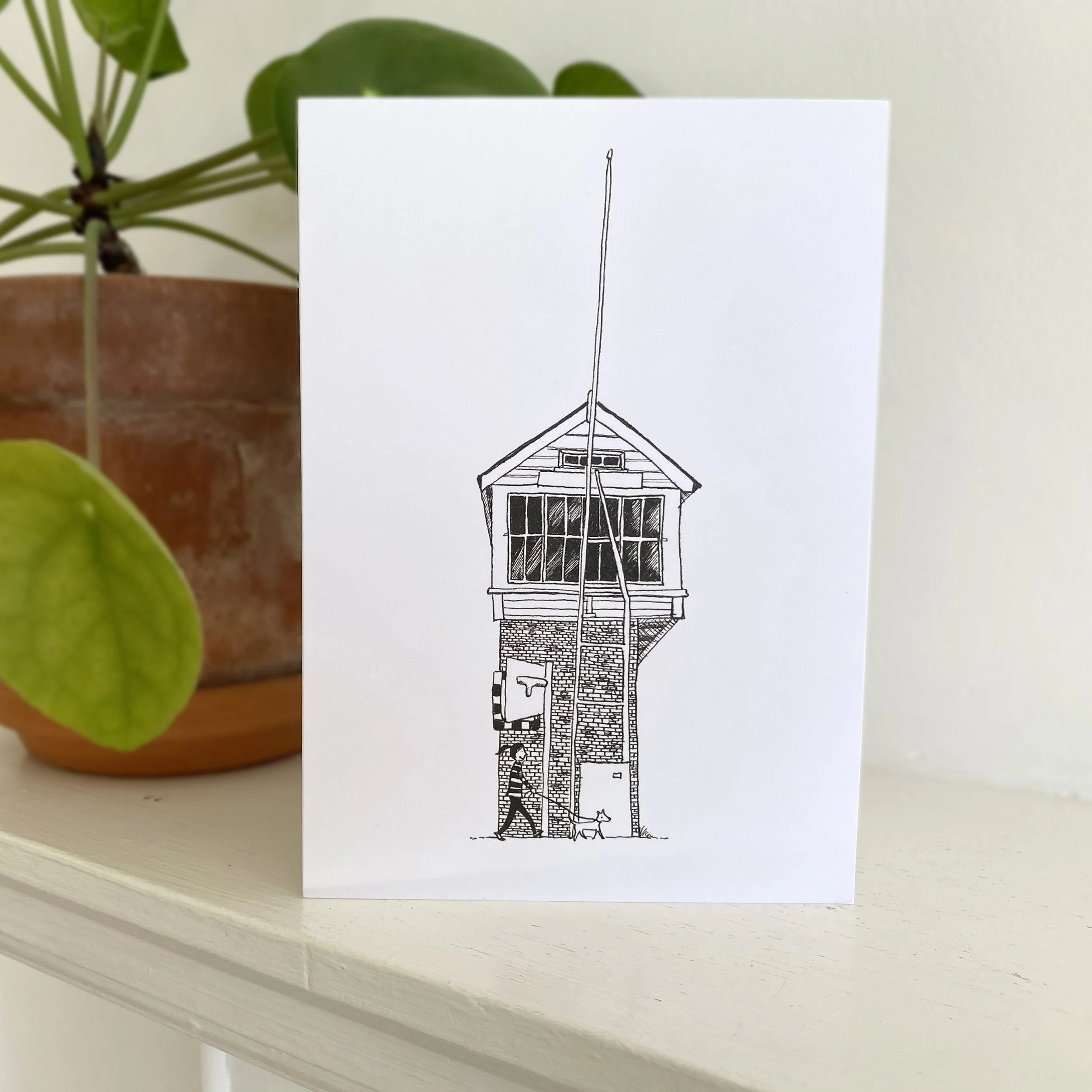 Highams Park Signal box. A6 card