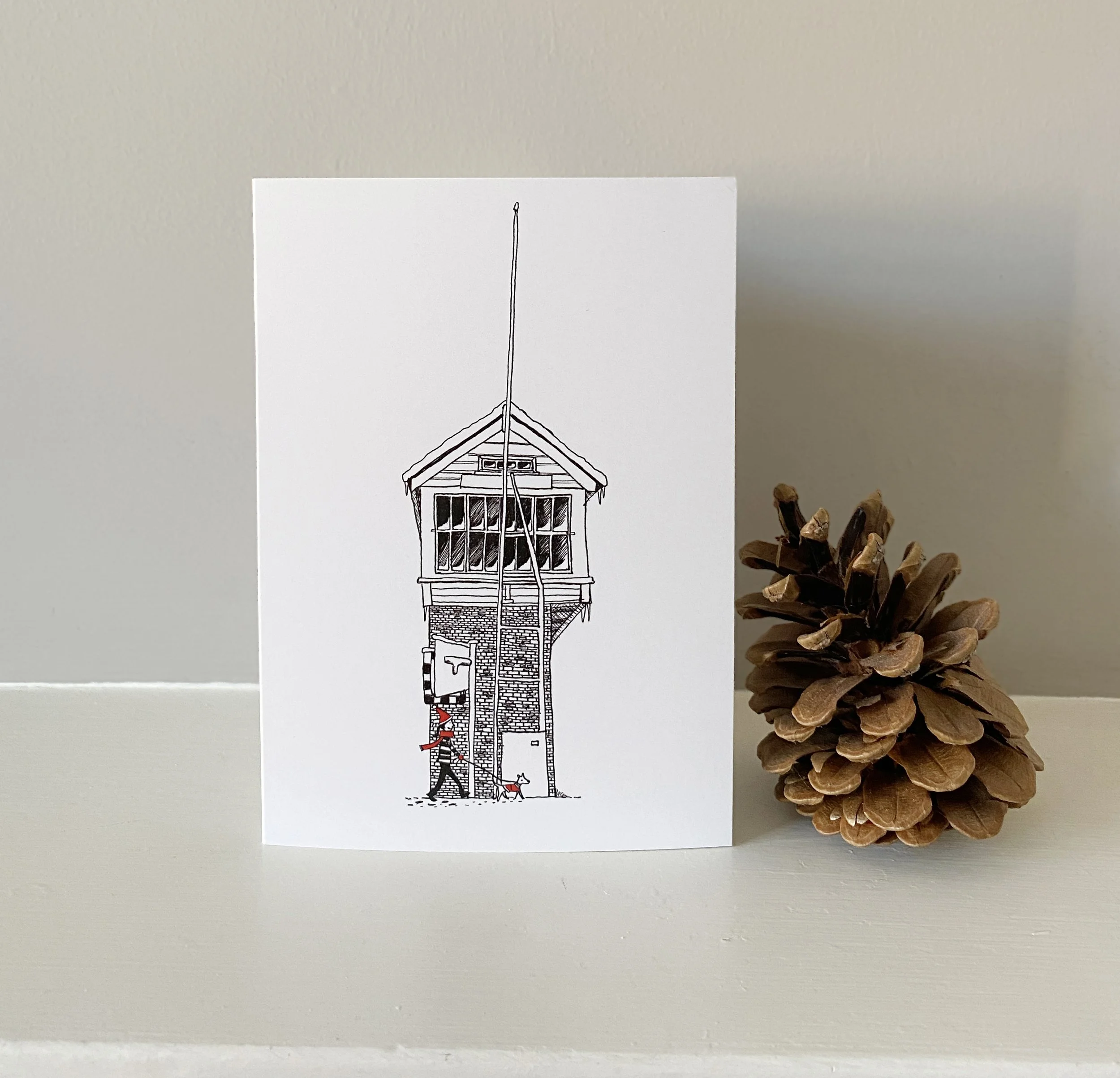 Highams park signal box Christmas card