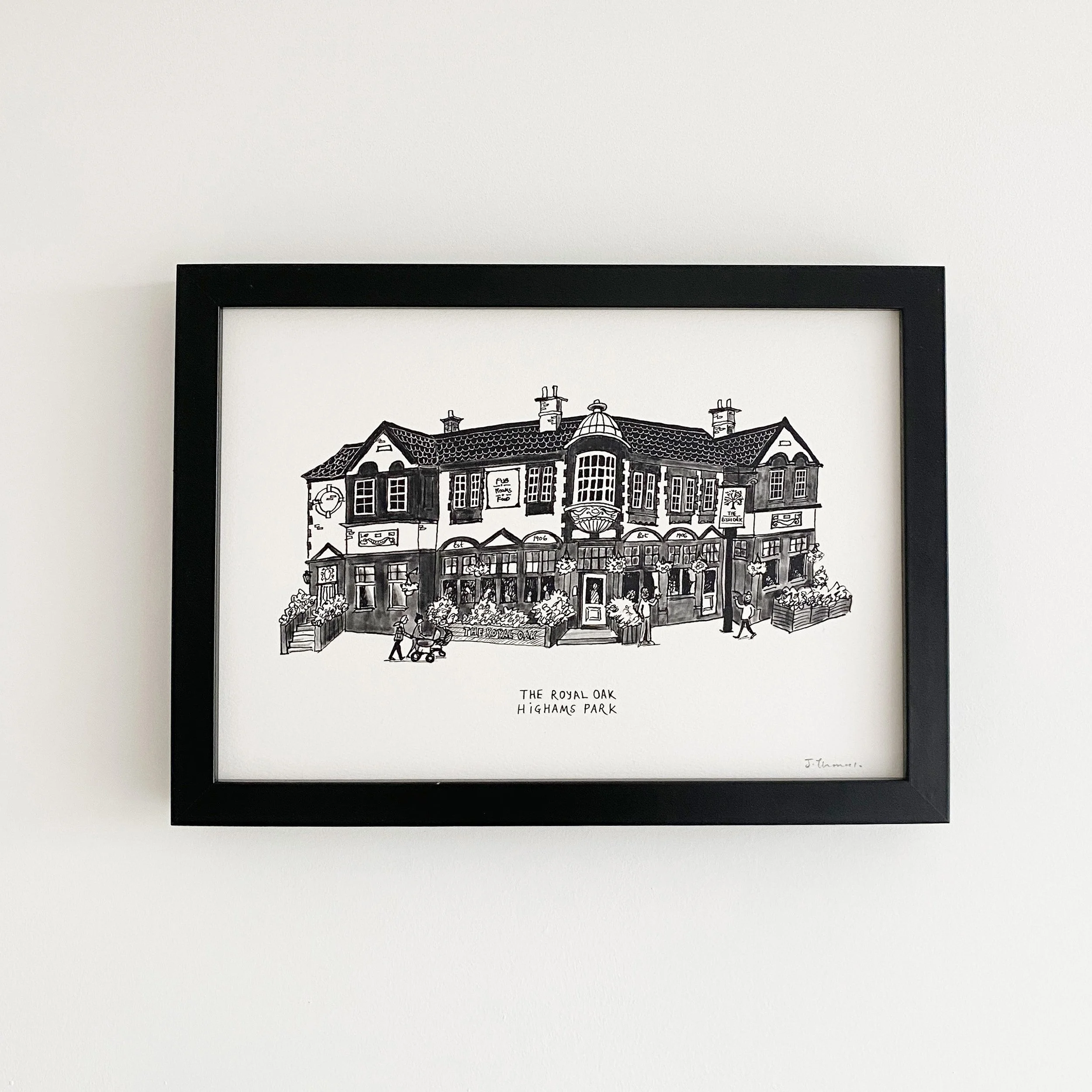 The Royal Oak Pub, Highams Park, A4 art print (unframed)