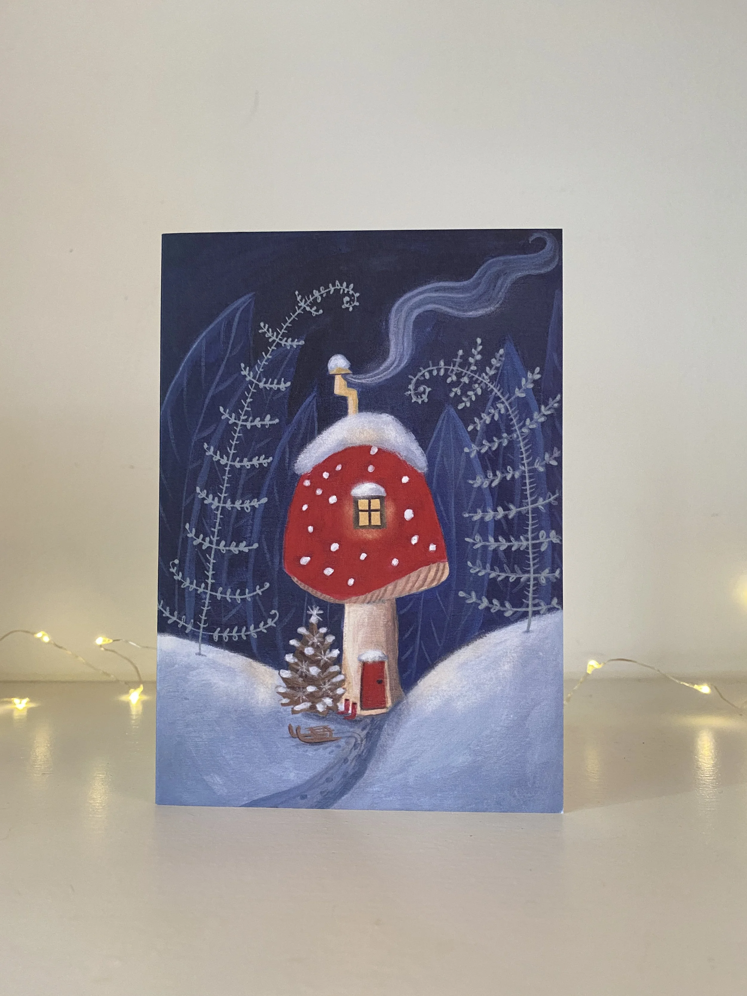 toadstool home christmas card