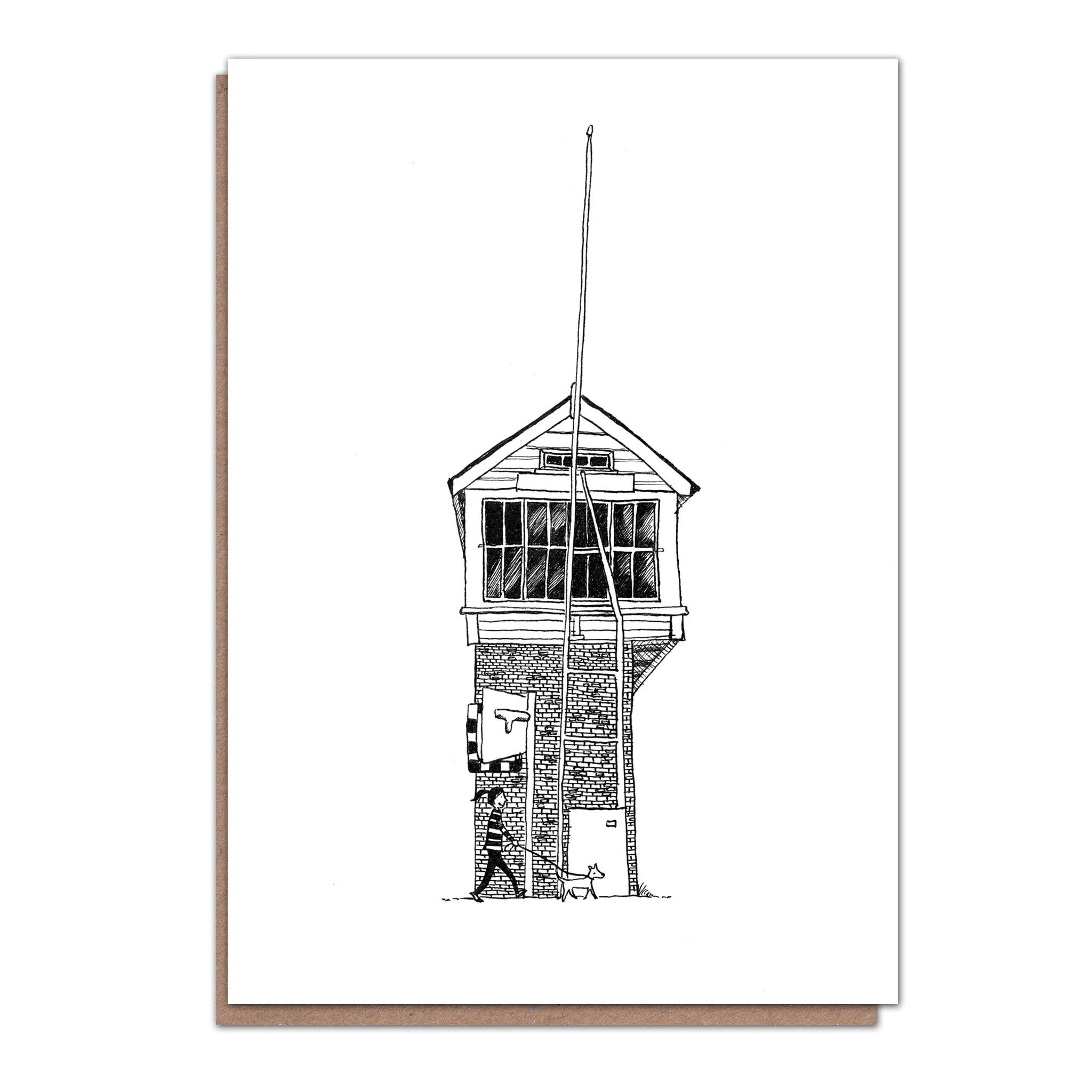 Highams Park Signal box. A6 card