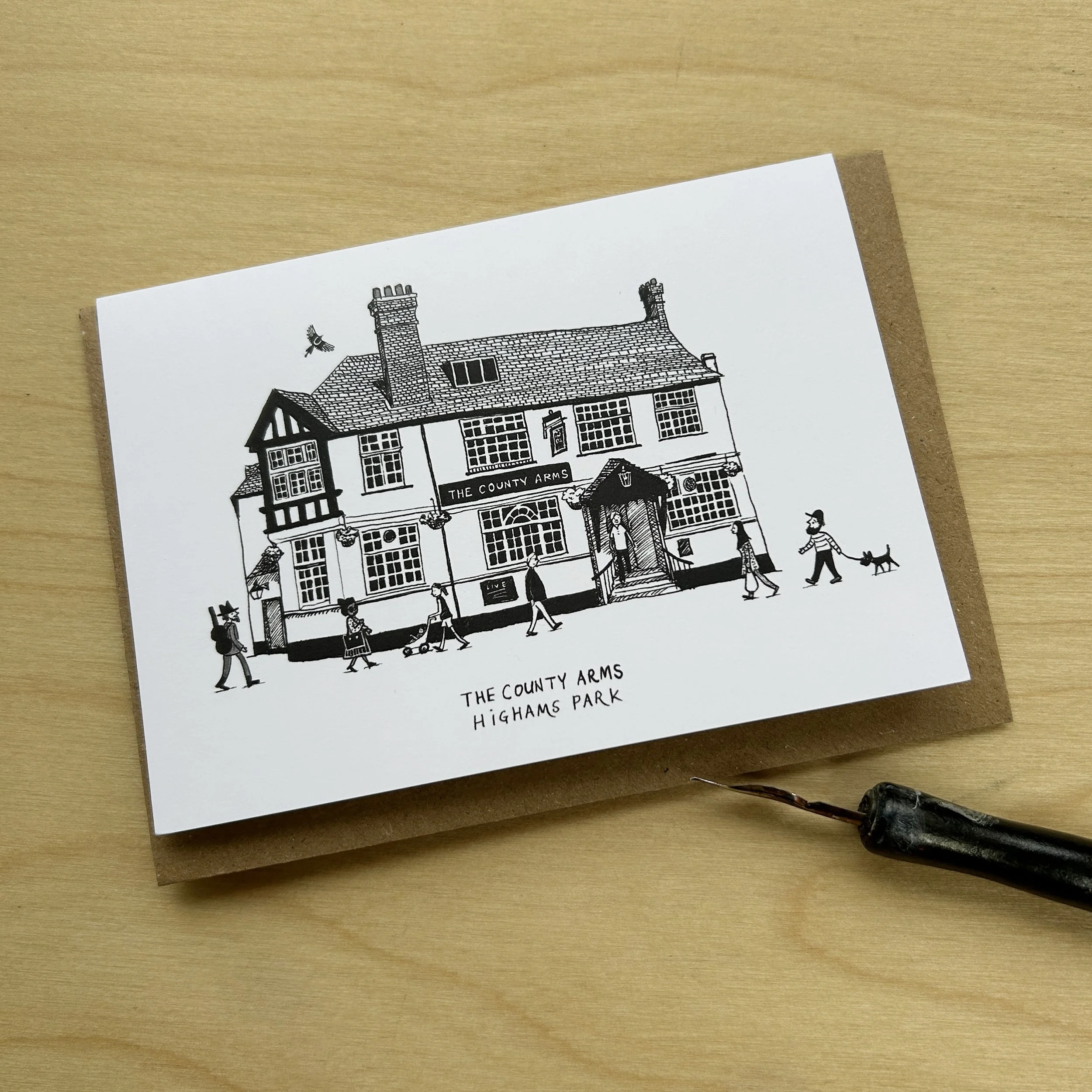 County Arms greetings card