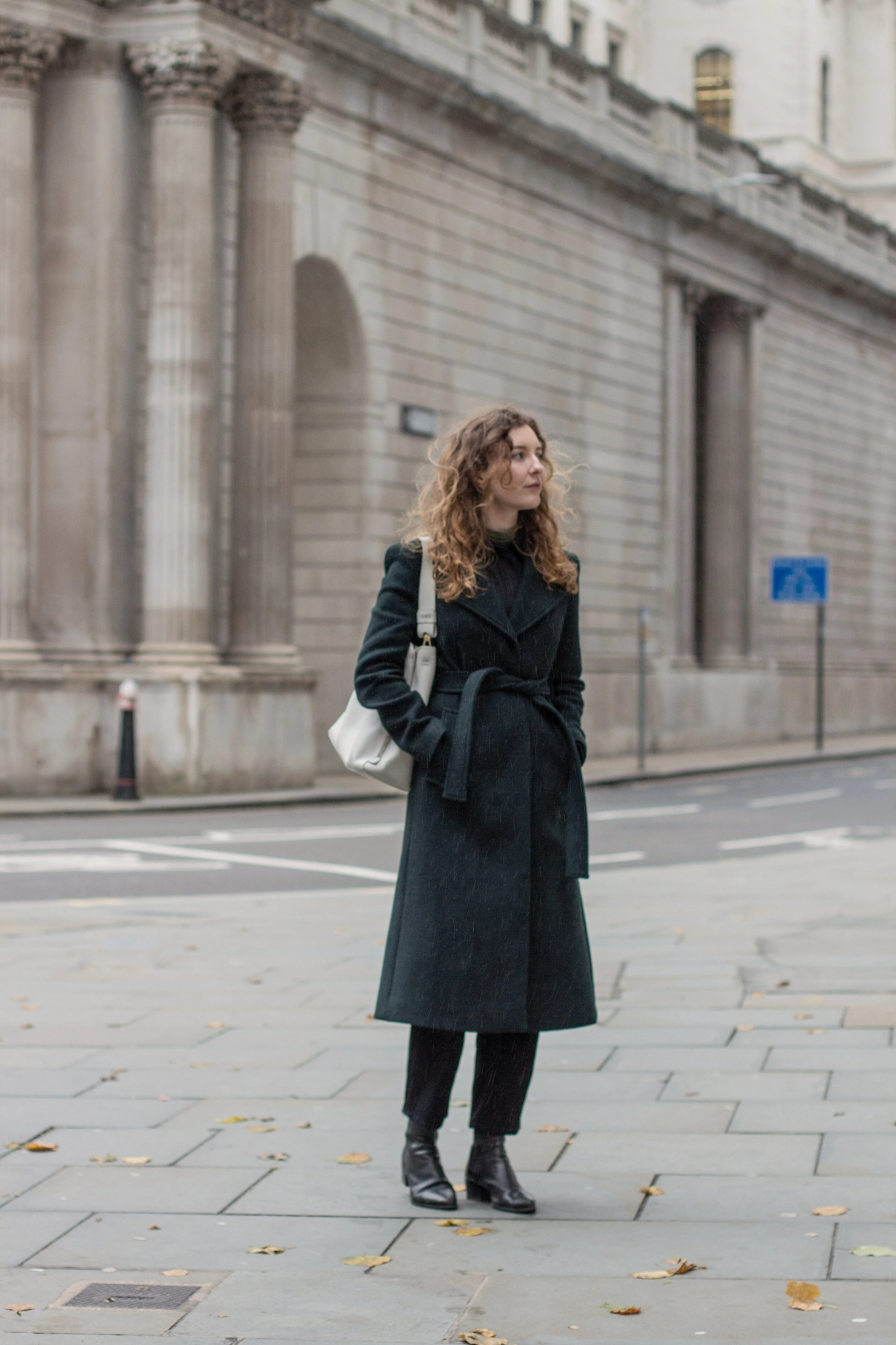 cos navy wool coat