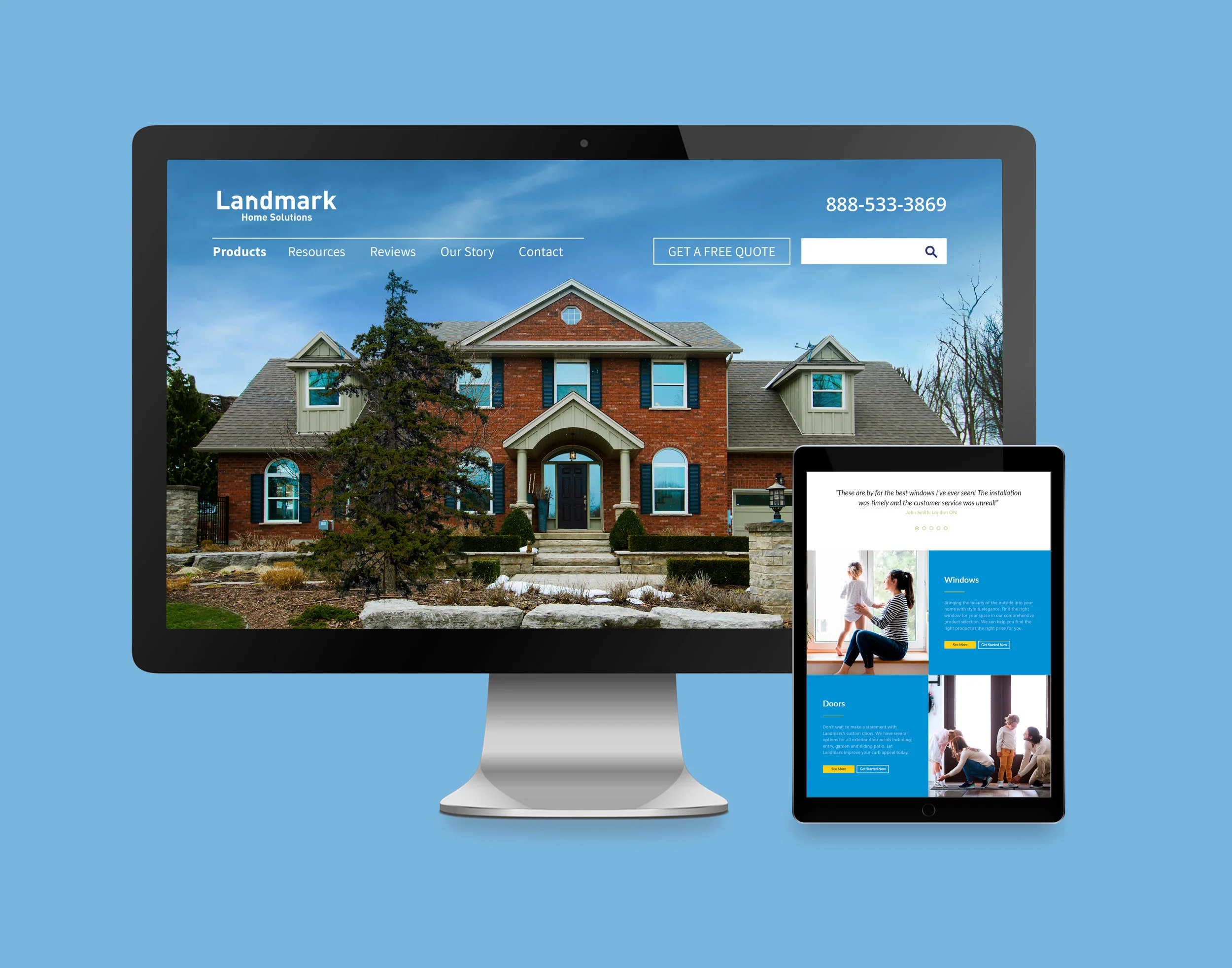  Landmark, a windows/doors and gutters company based out of London, ON requested a website redesign using WordPress. I was the frontend developer on this project and saw it from conception to final output. Having knowledge in PHP and HTML helped me i