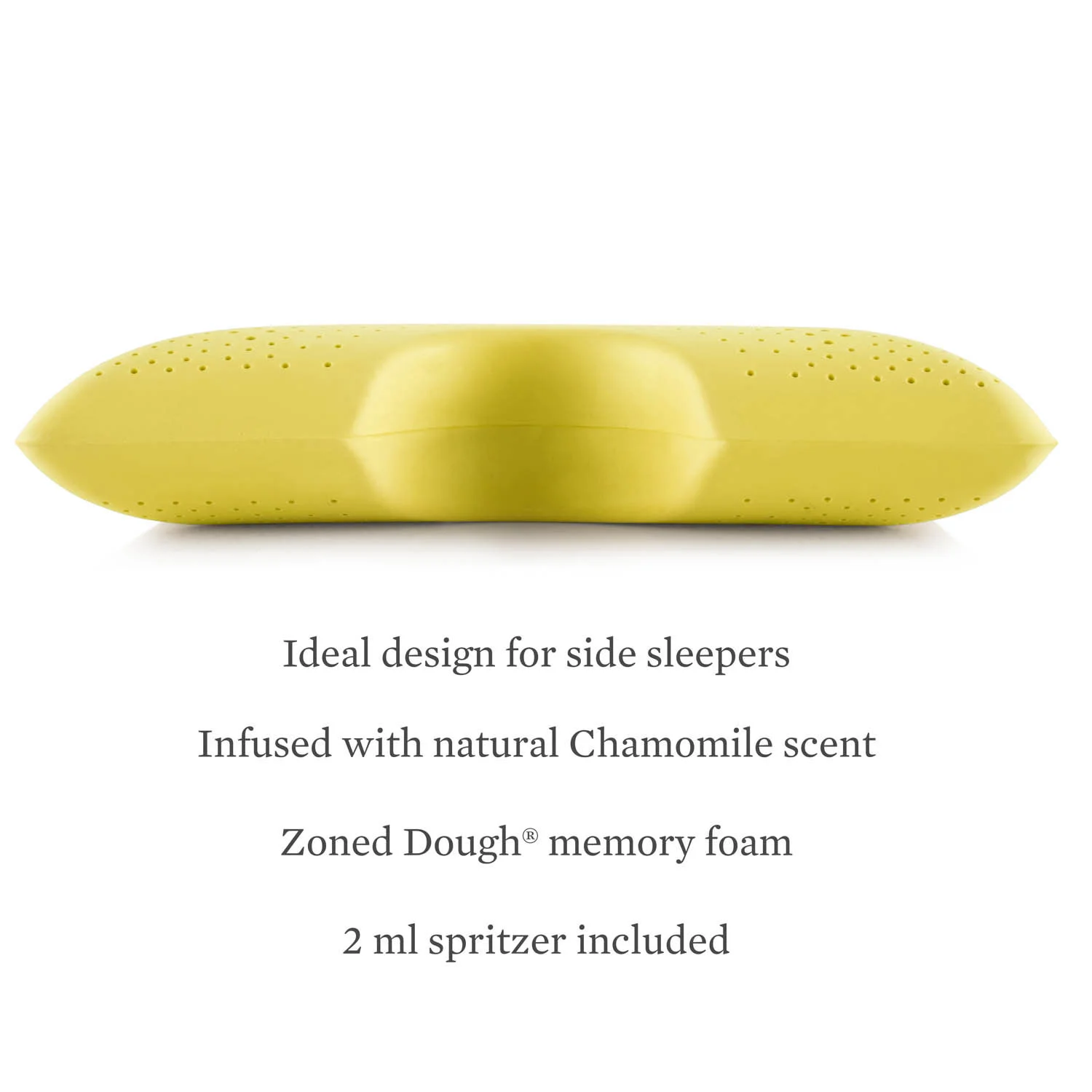 Picture of Shoulder Zoned Dough Chamomile pillow information.