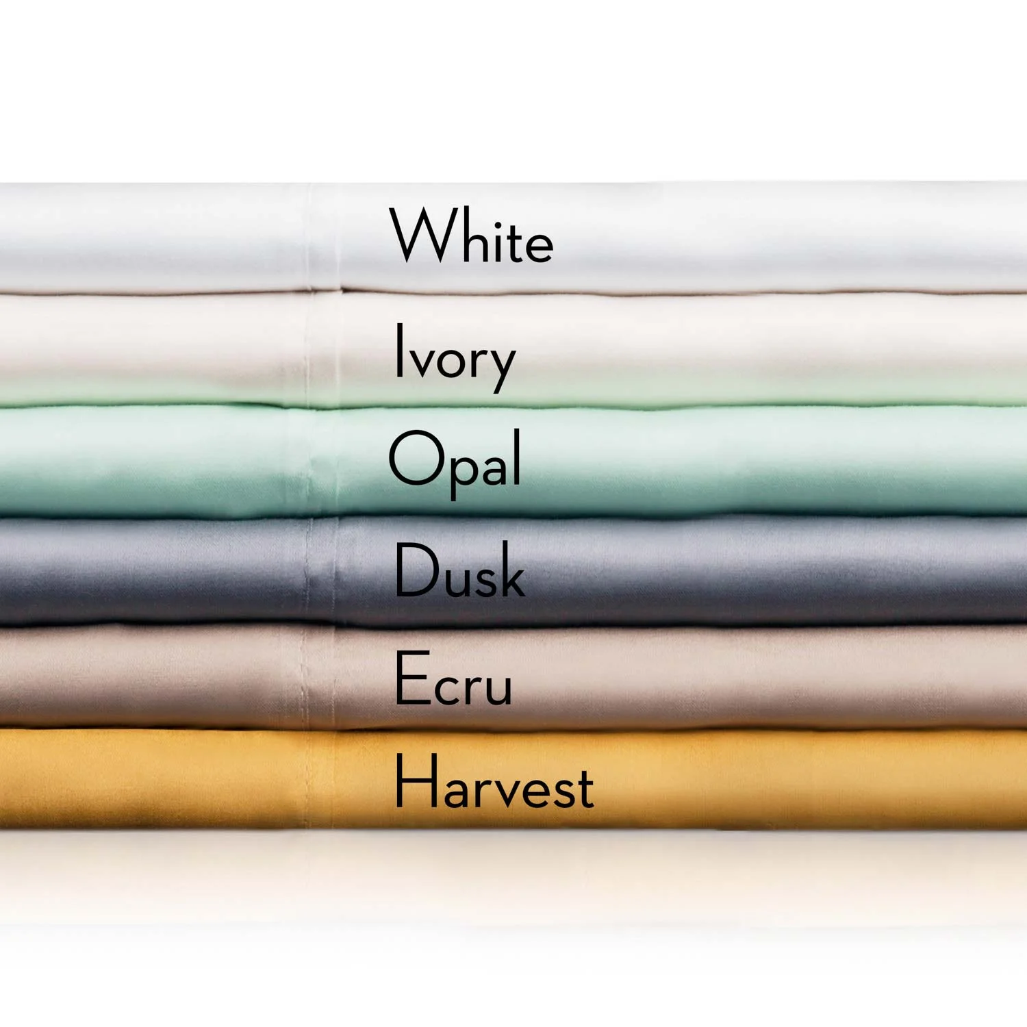 Picture of Tencel Sheet Set with colors listed.