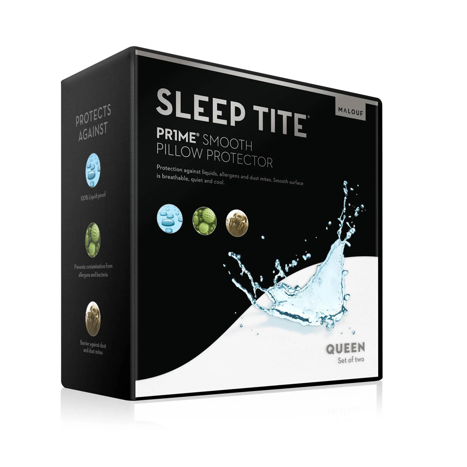 Picture of Sleep Tite Pr1me Smooth Mattress Protector in box.