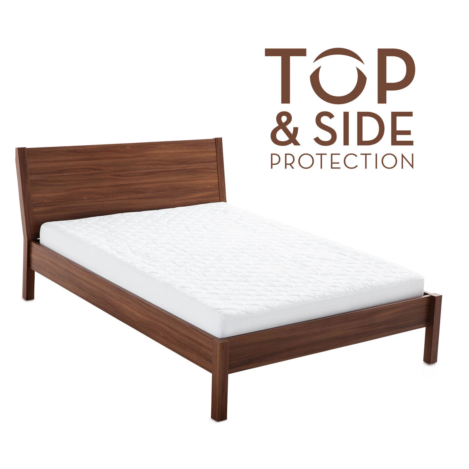 Picture of Sleep Tite Quilt Tile Mattress Protector top and side protection.