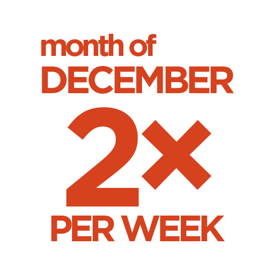 December Tennis 2×/week