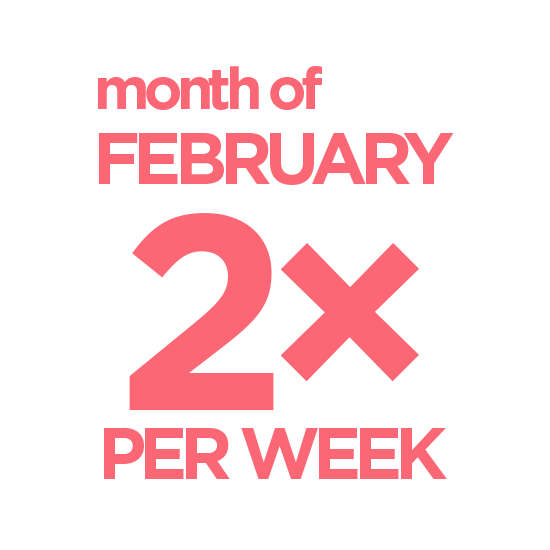 February Tennis 2×/week