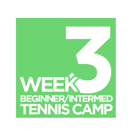 Beginner/Intermediate Tennis Camp - Week 3 (June 23 - 27)