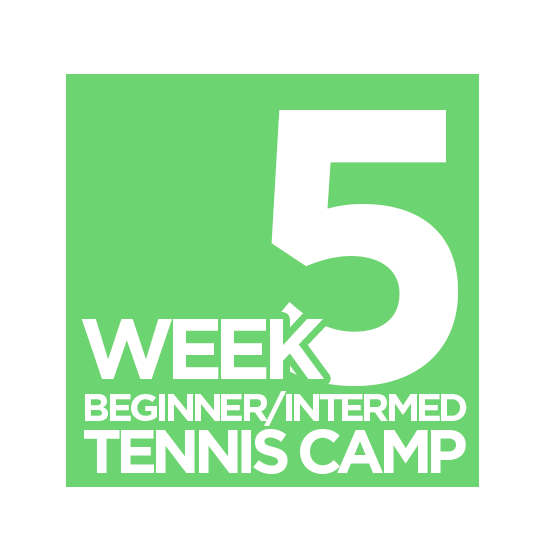 Beginner/Intermediate Tennis Camp - Week 5 (July 7 - 11)