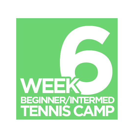 Beginner/Intermediate Tennis Camp - Week 6 (July 14 - 18)