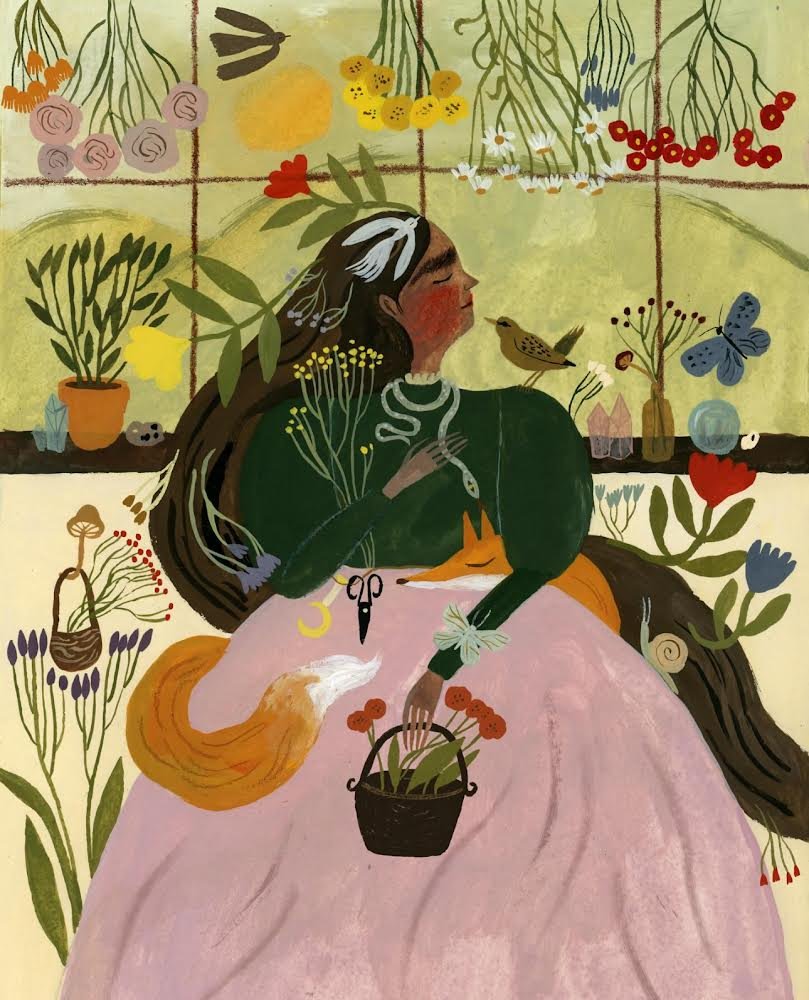 Green witch - Print 20 x 15 cm  tijanadraws