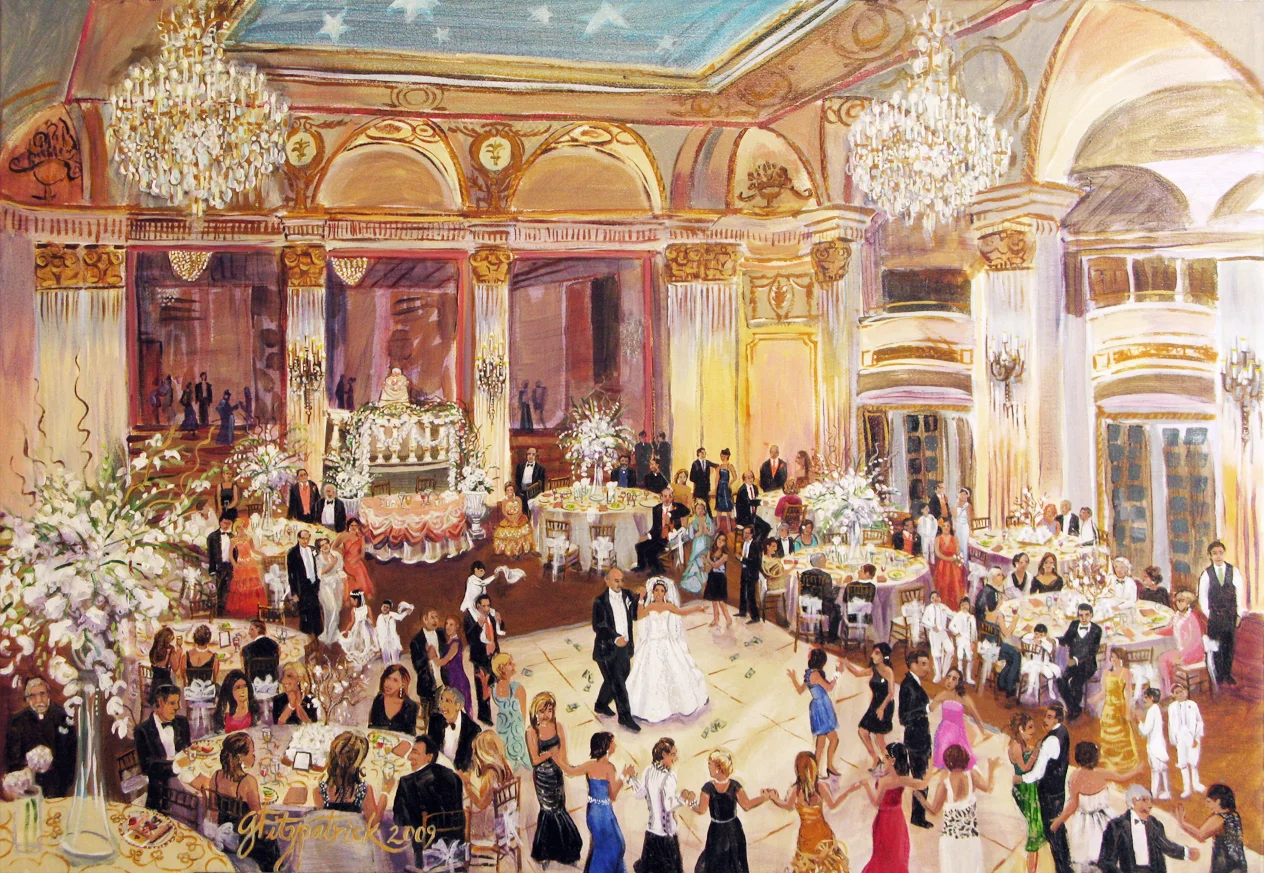 Formal dress and orchids—Fairmont Copley Plaza, Boston MA