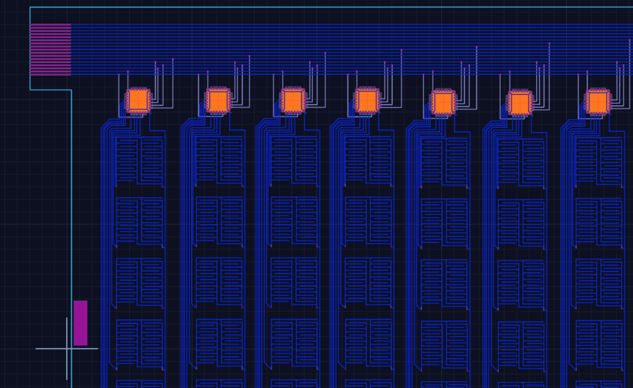 The schematic of the circuit used for UX probe
