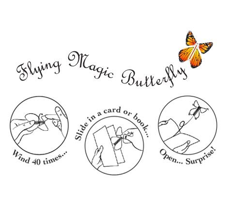 5Pcs Magic Flying Out Butterfly Surprise Accessoires magiques Jouets mystiques 