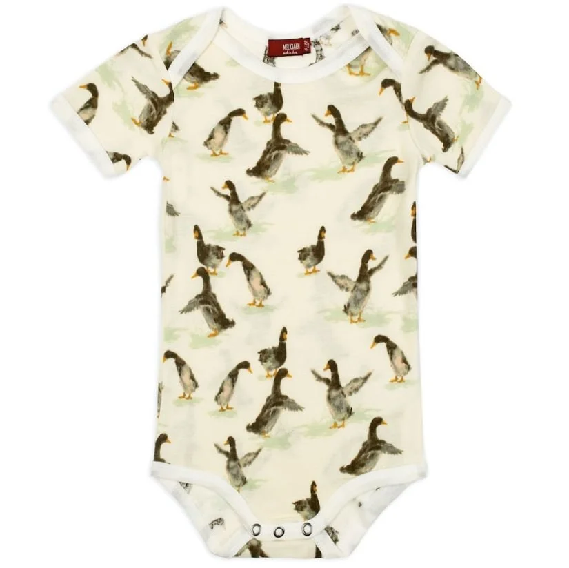Organic Cotton Onesie, Duck — Casita International Gift Shop